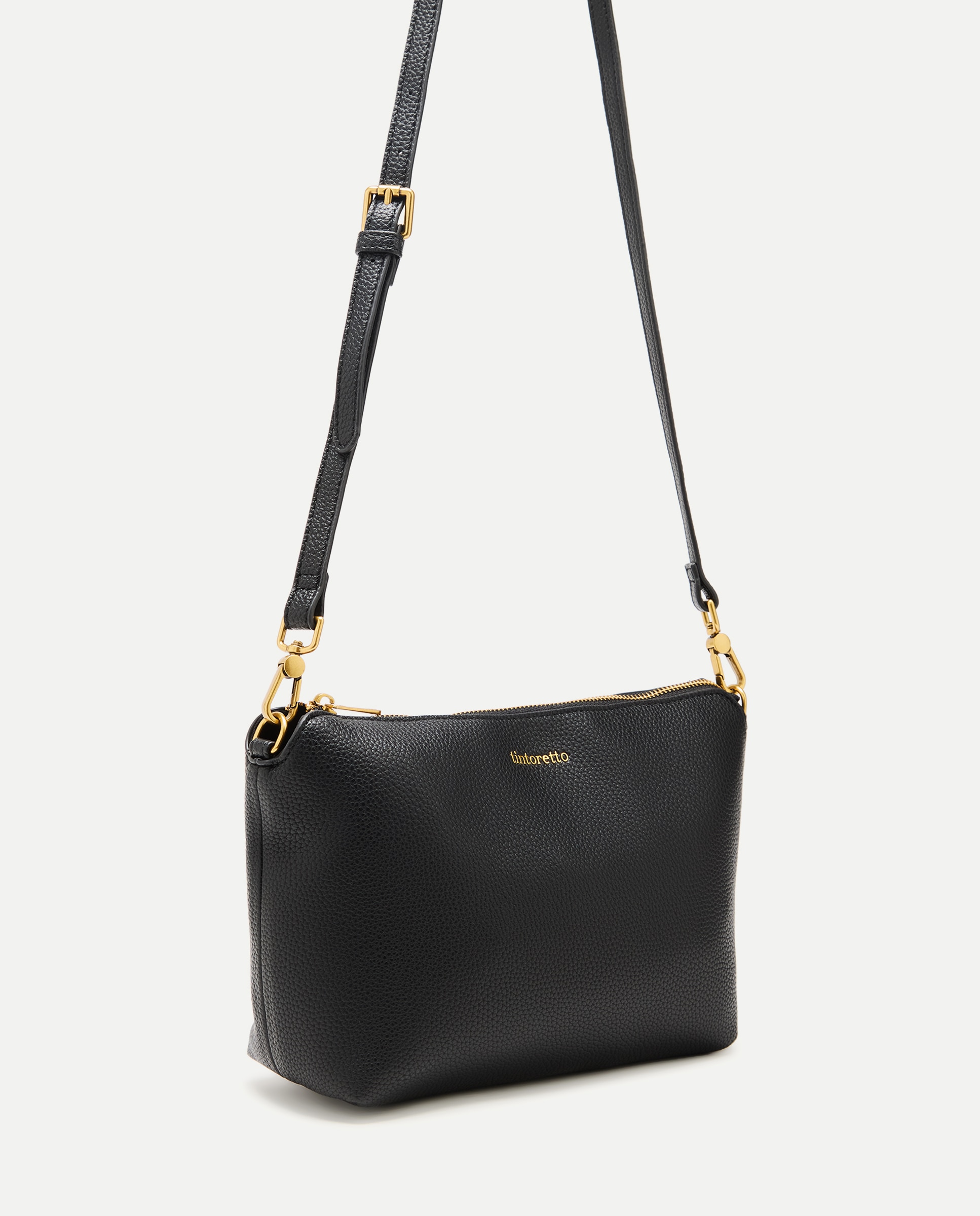 Bolso shopper 2 en 1 con bandolera - Tintoretto - 800 Negro 800 Negro-6