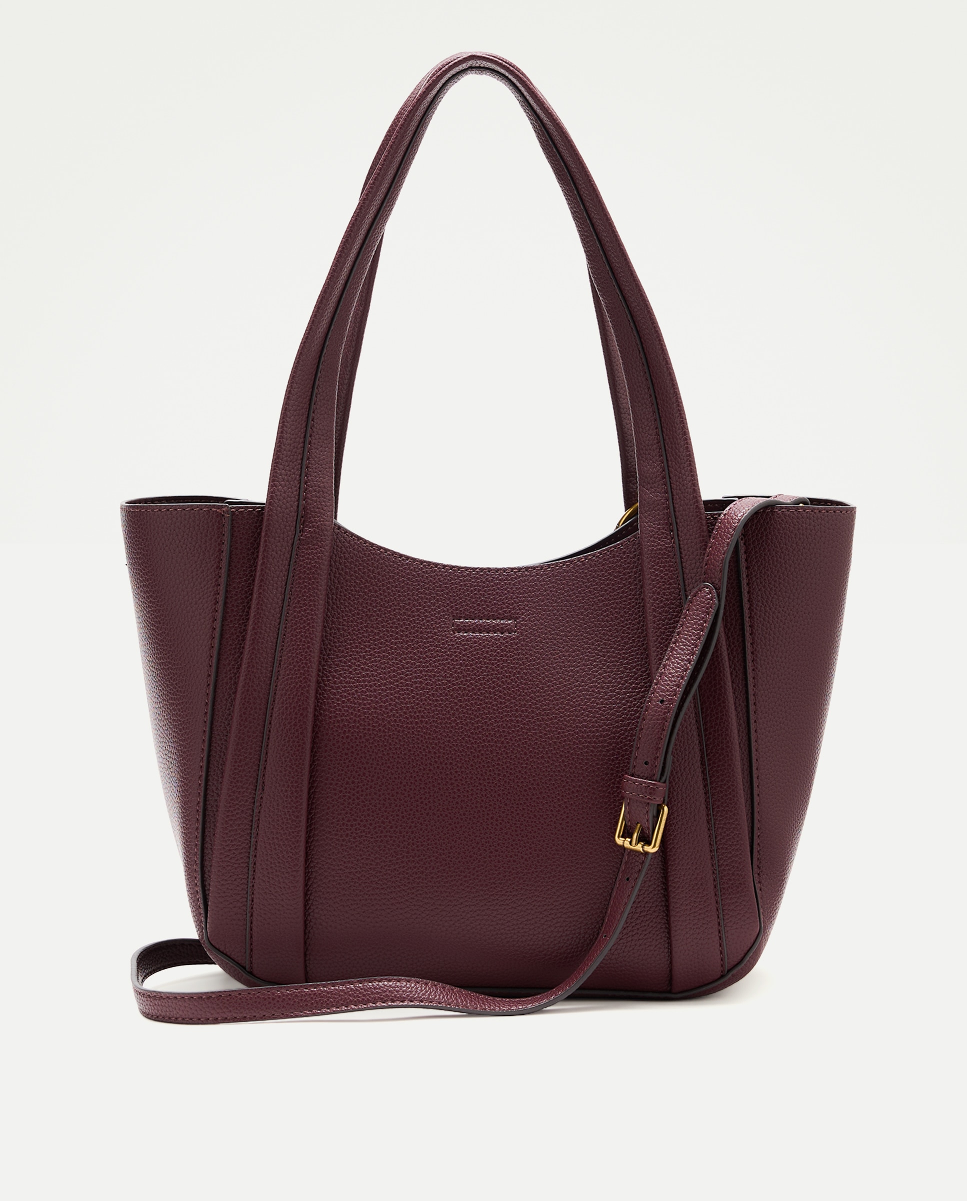 Bolso shopper 2 en 1 con bandolera - Tintoretto - Burdeos Burdeos-2