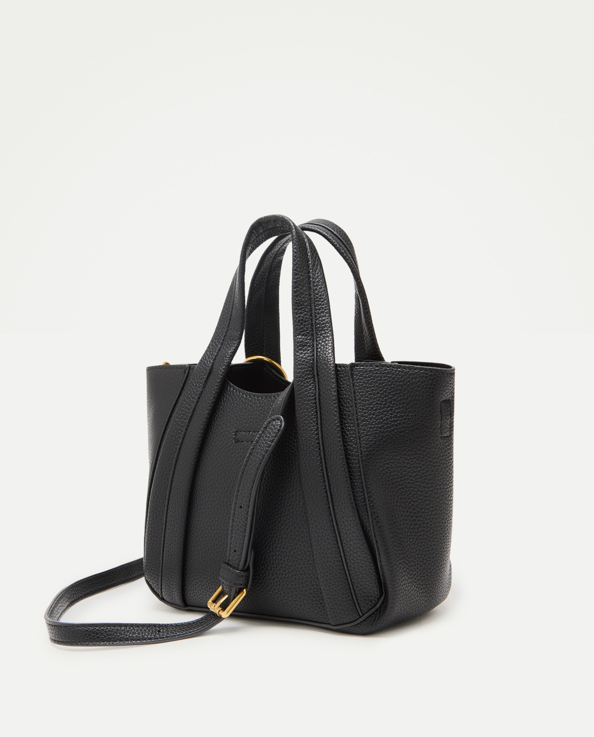 Mala Shopper 2 em 1 com Alça de Tiracolo Preto-2