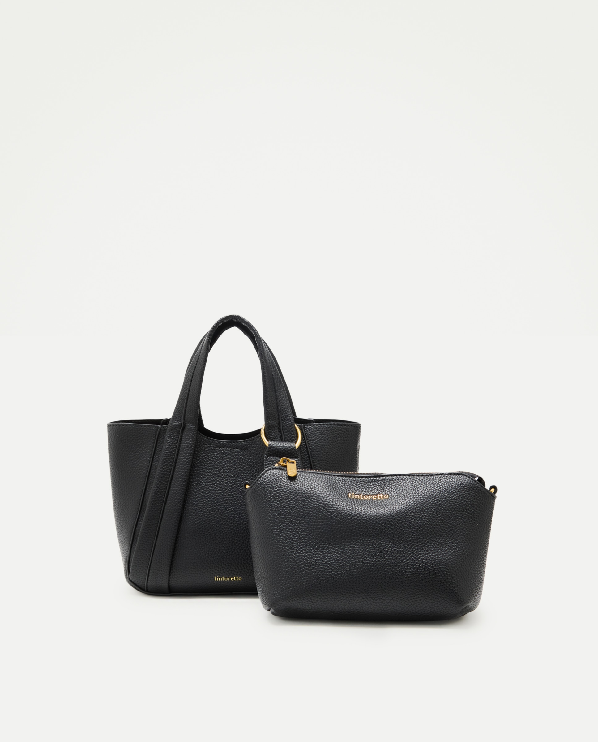 Mala Shopper 2 em 1 com Alça de Tiracolo Preto-3