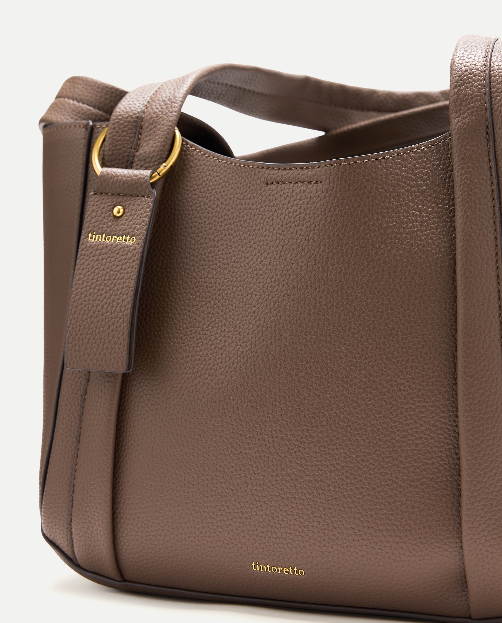 Mala Shopper 2 em 1 com Alça de Tiracolo Visom-Escuro-4