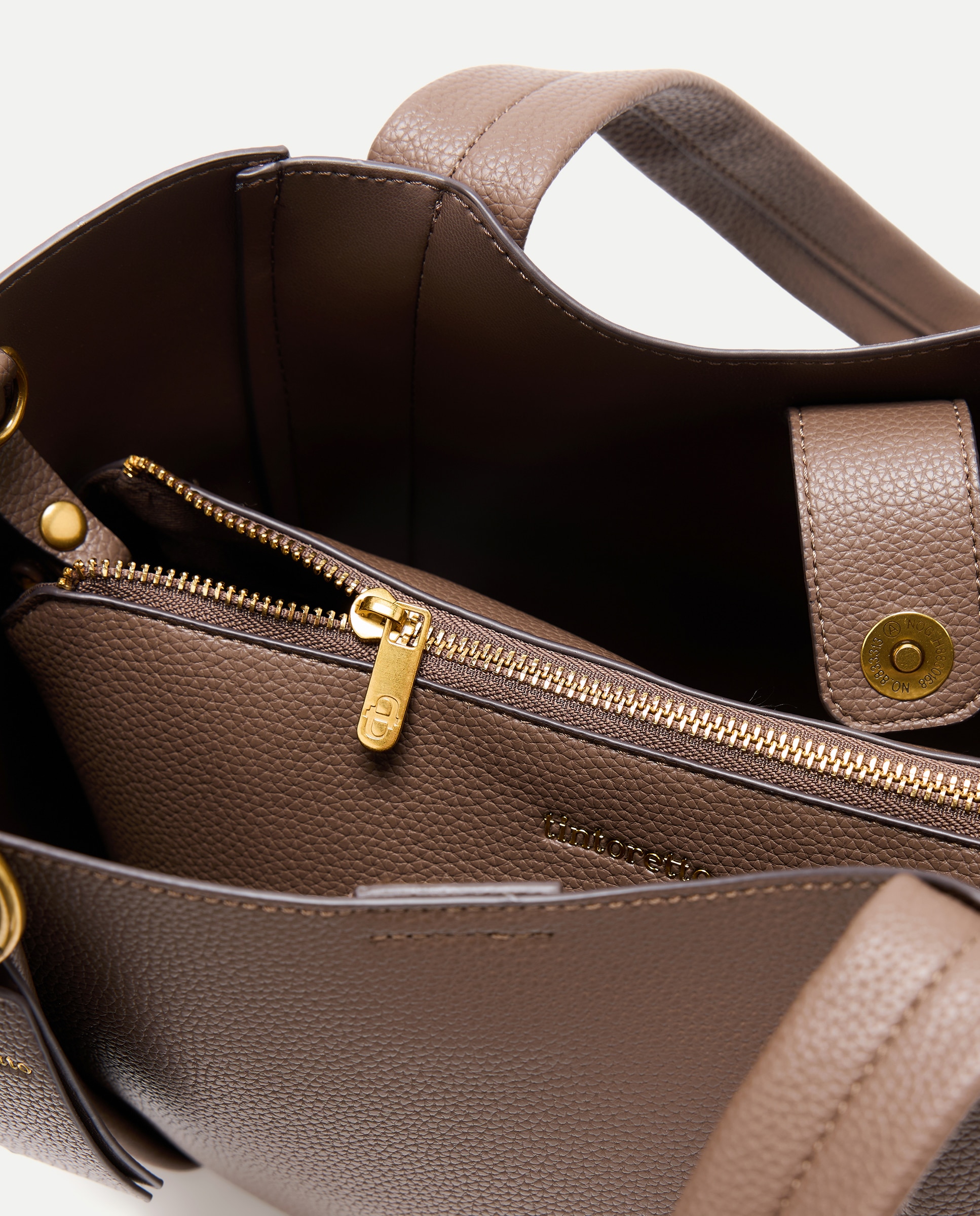 Mala Shopper 2 em 1 com Alça de Tiracolo Visom-Escuro-5