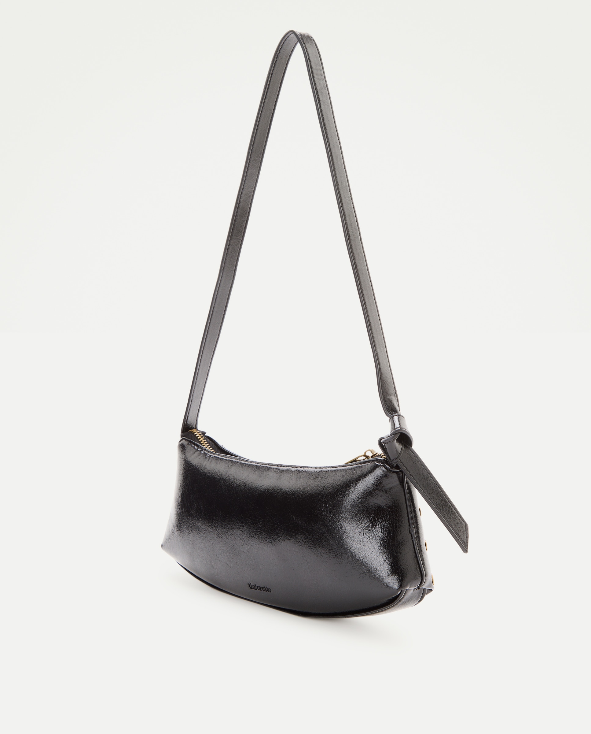 Bolso de hombro con mini tachas - Tintoretto - Negro Negro-2