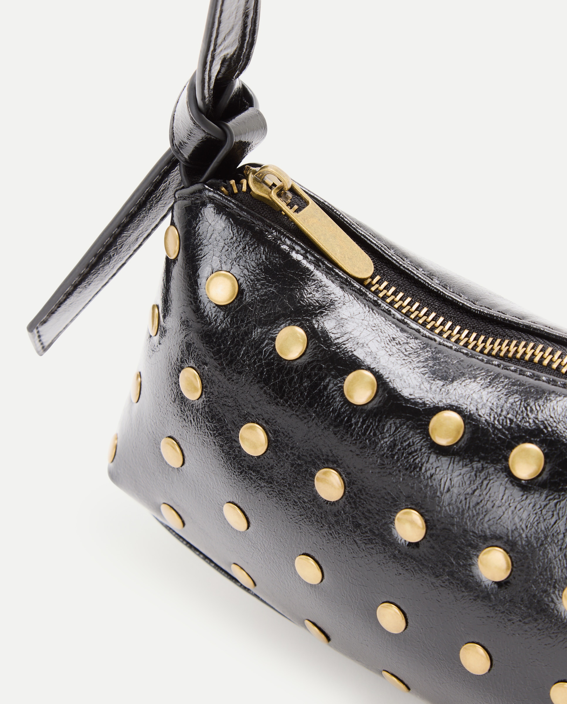 Bolso de hombro con mini tachas - Tintoretto - Negro Negro-4