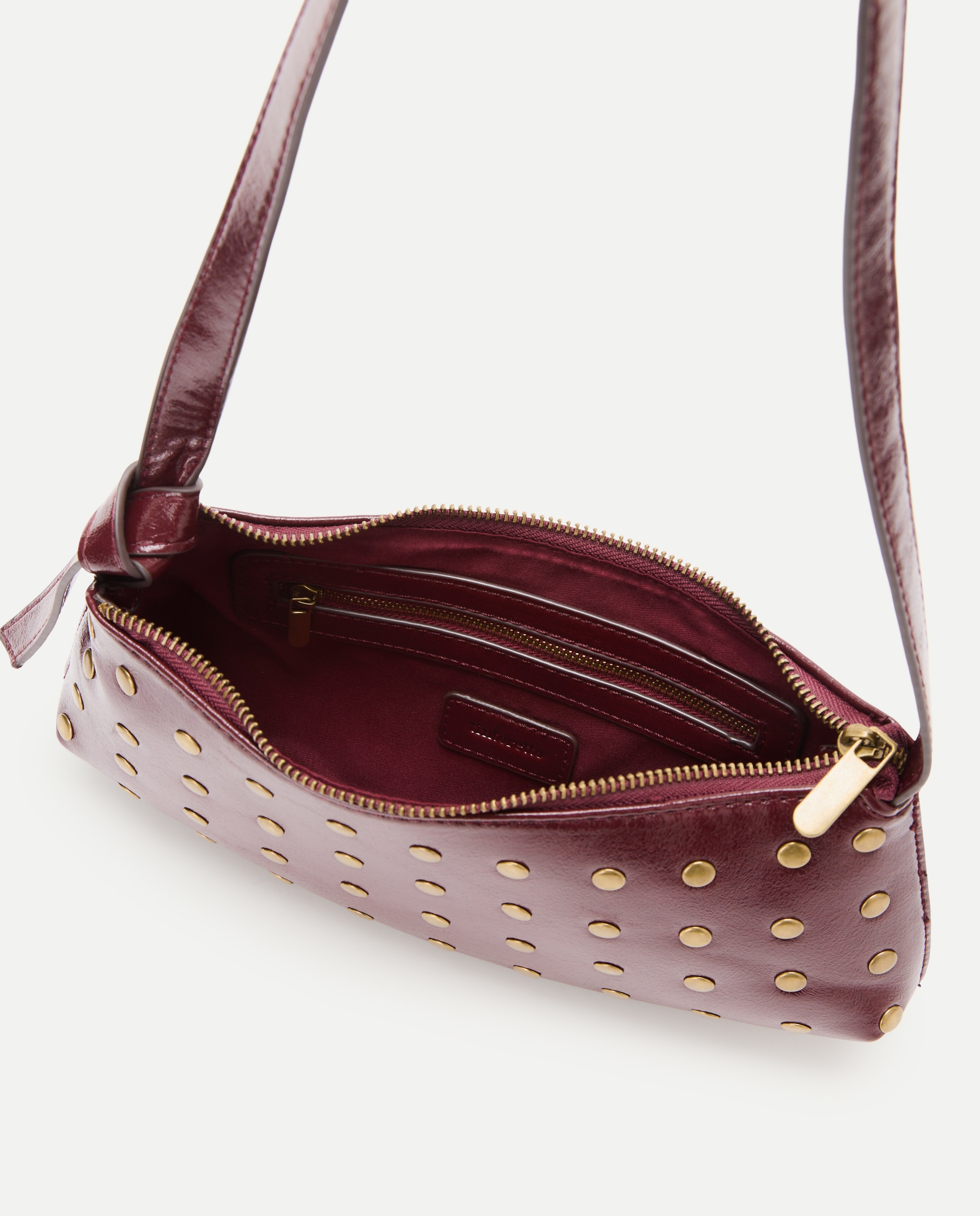 Mala de Ombro com Mini Tachas Bordeaux-3