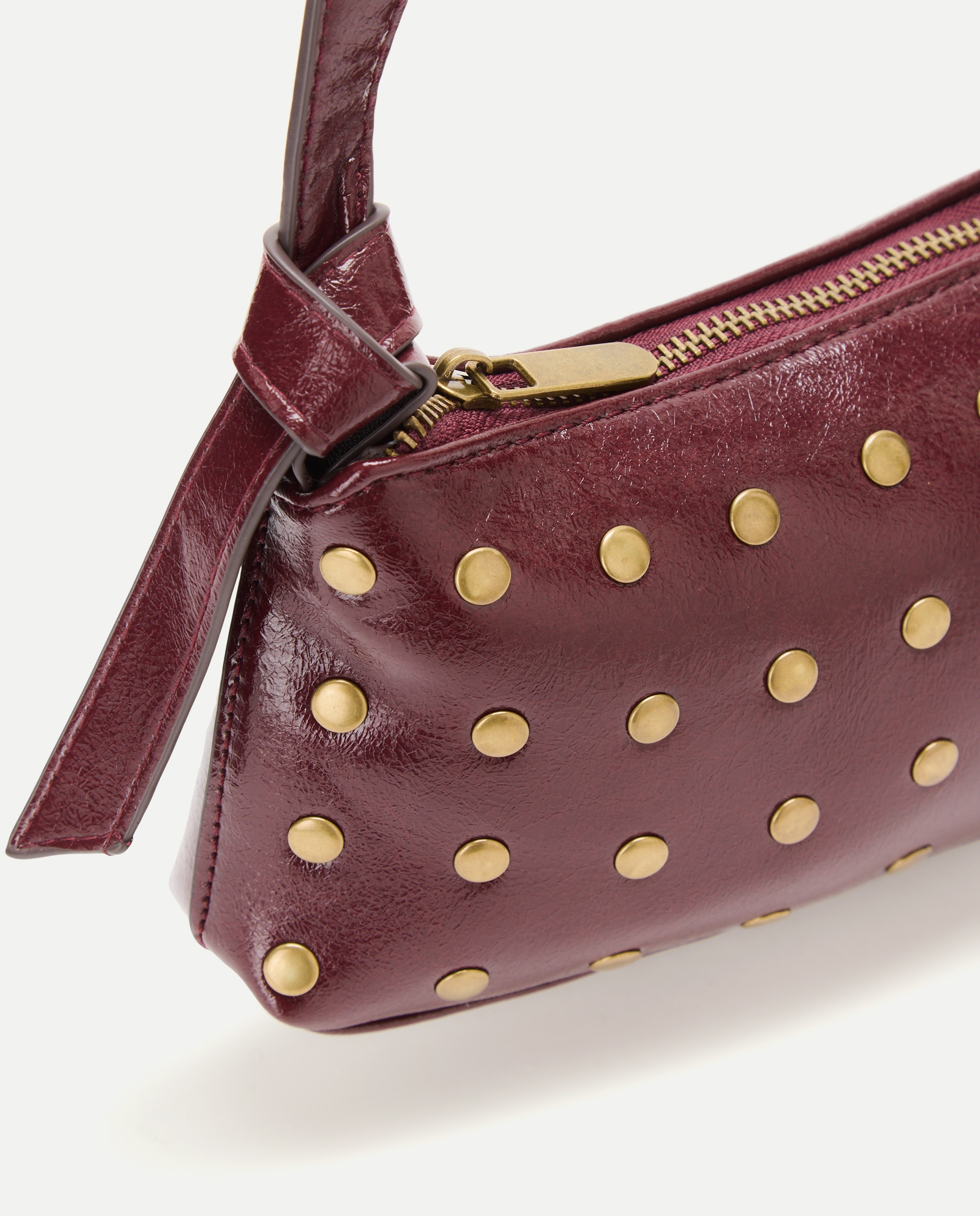 Mala de Ombro com Mini Tachas Bordeaux-4