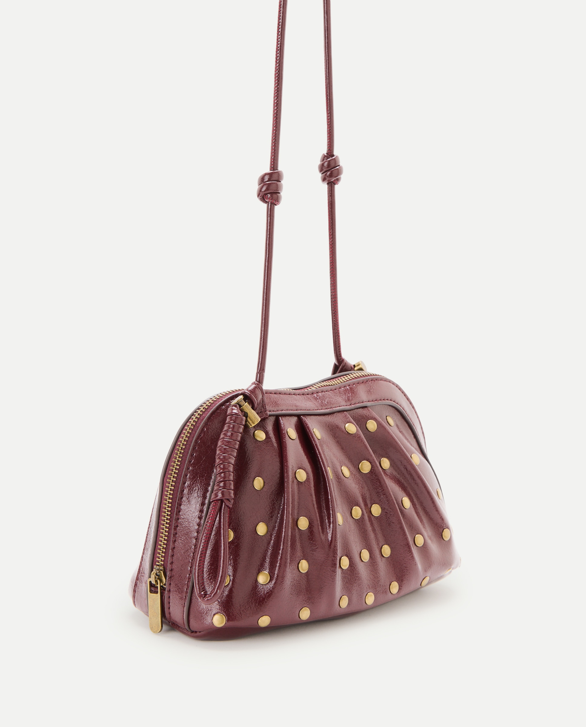 Mala a Tiracolo com Mini Tachas Bordeaux-3