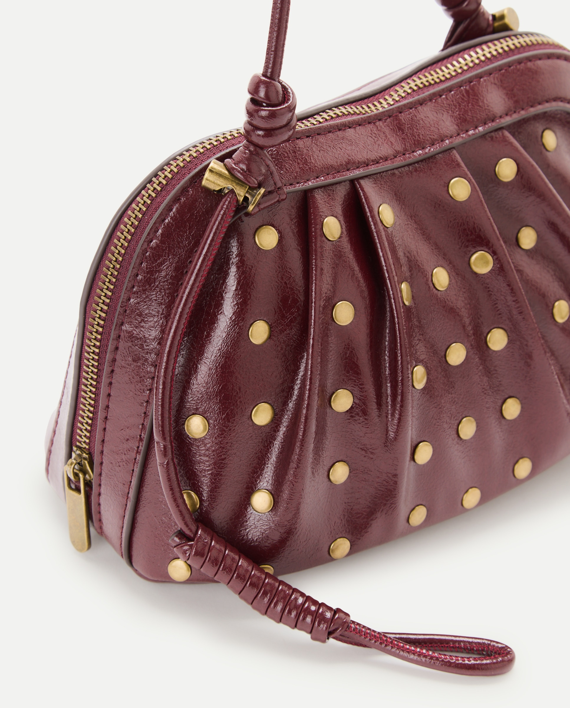 Mala a Tiracolo com Mini Tachas Bordeaux-4