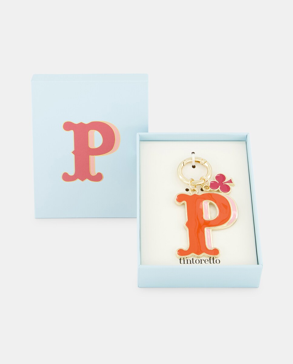 Porta-Chaves com a Letra P Vermelhão-1