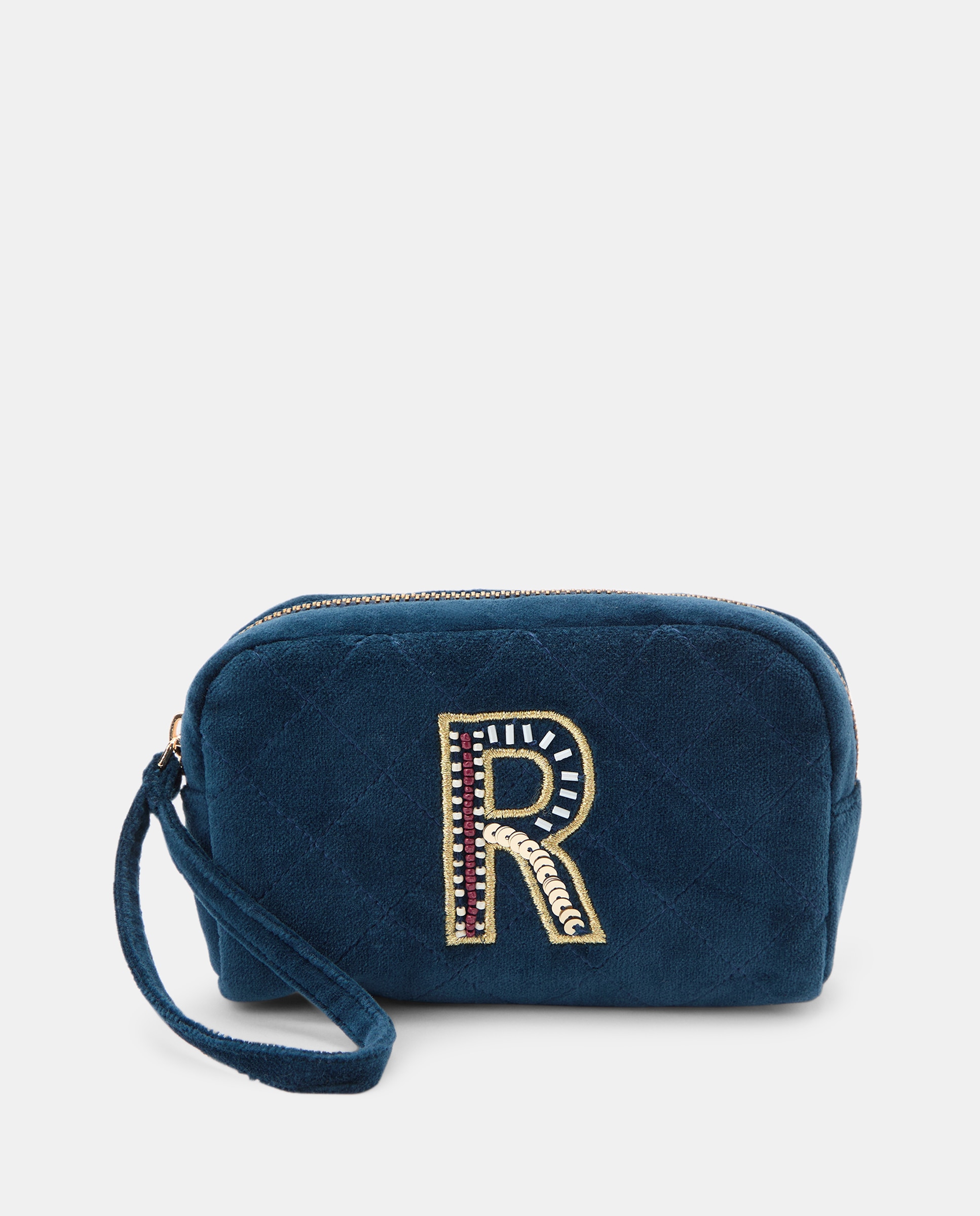 Nécessaire com Detalhe da Letra R 400 Azul-1