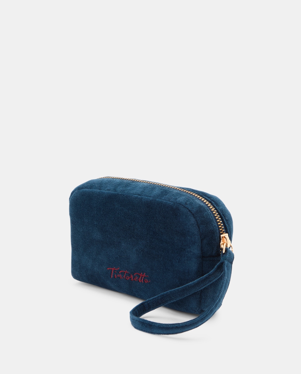 Nécessaire com Detalhe da Letra L 400 Azul-2