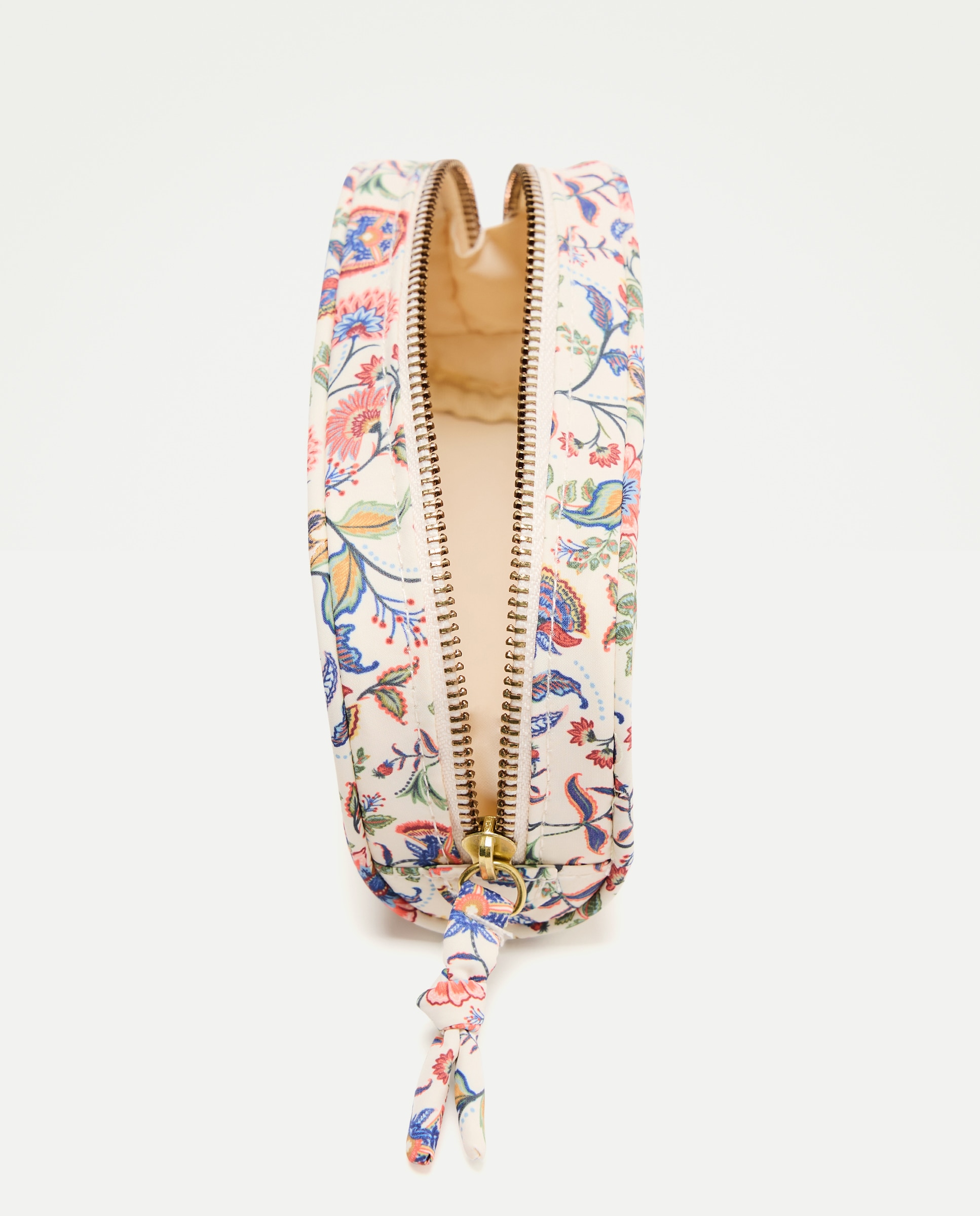 Nécessaire Pequeno com Estampado Indiana Castanho-3