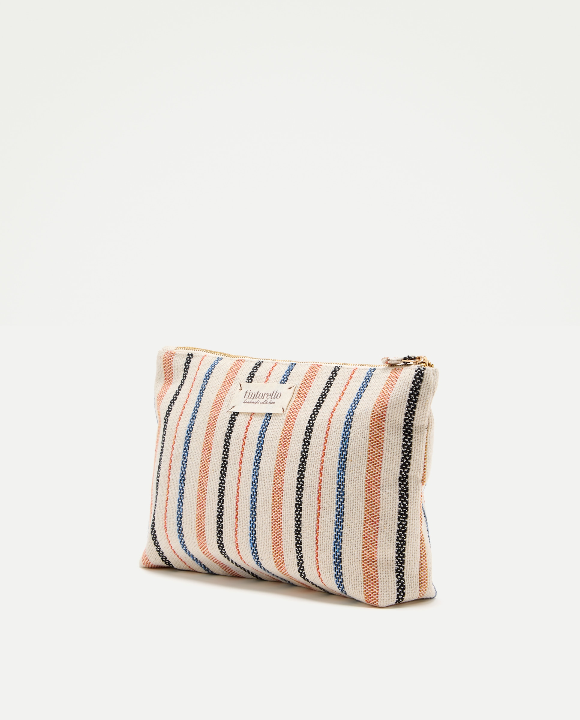 Mala Tipo Clutch com Bordados do Mar Bege-2