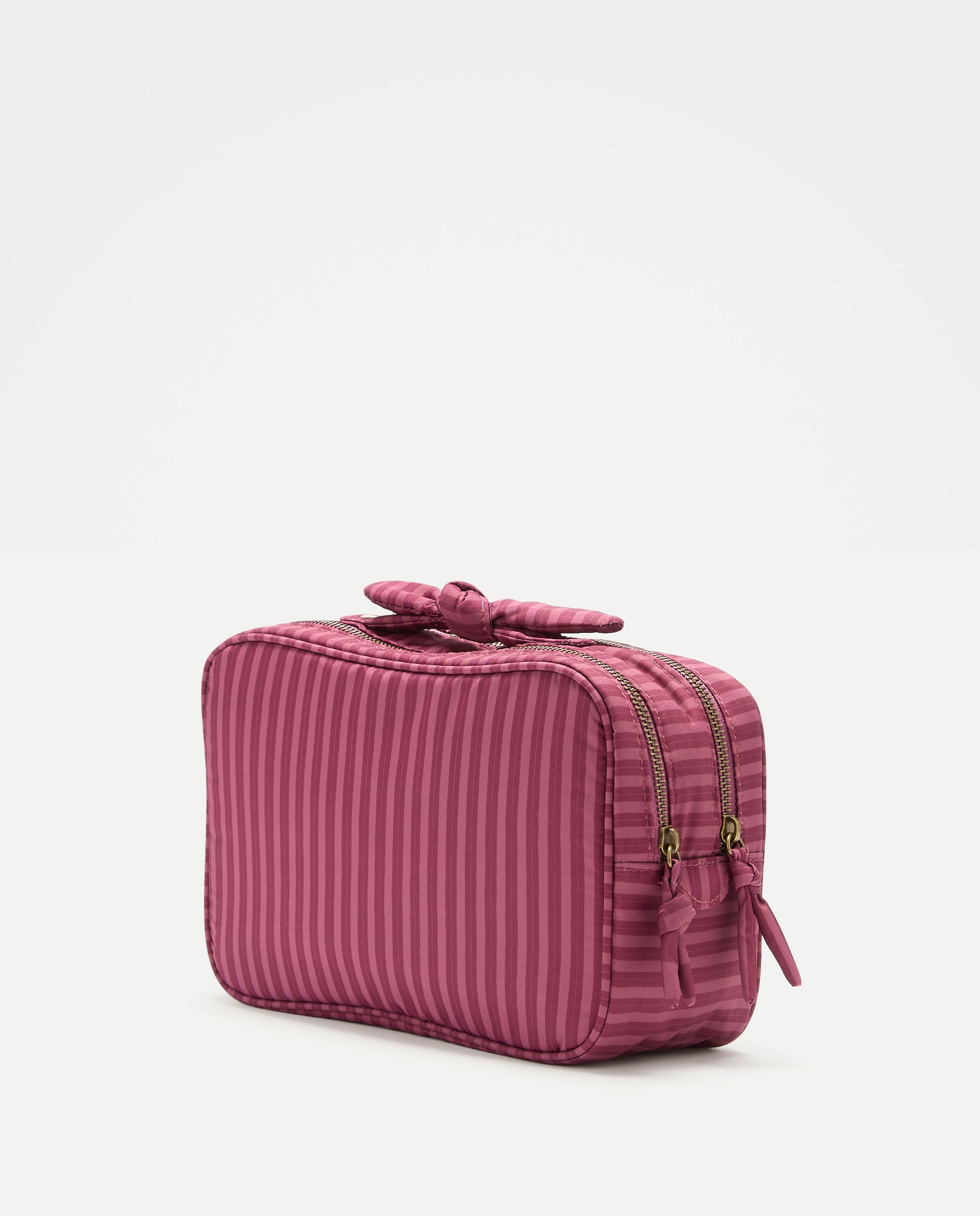 Nécessaire Grande com Bolsos e Laço Rosa-2