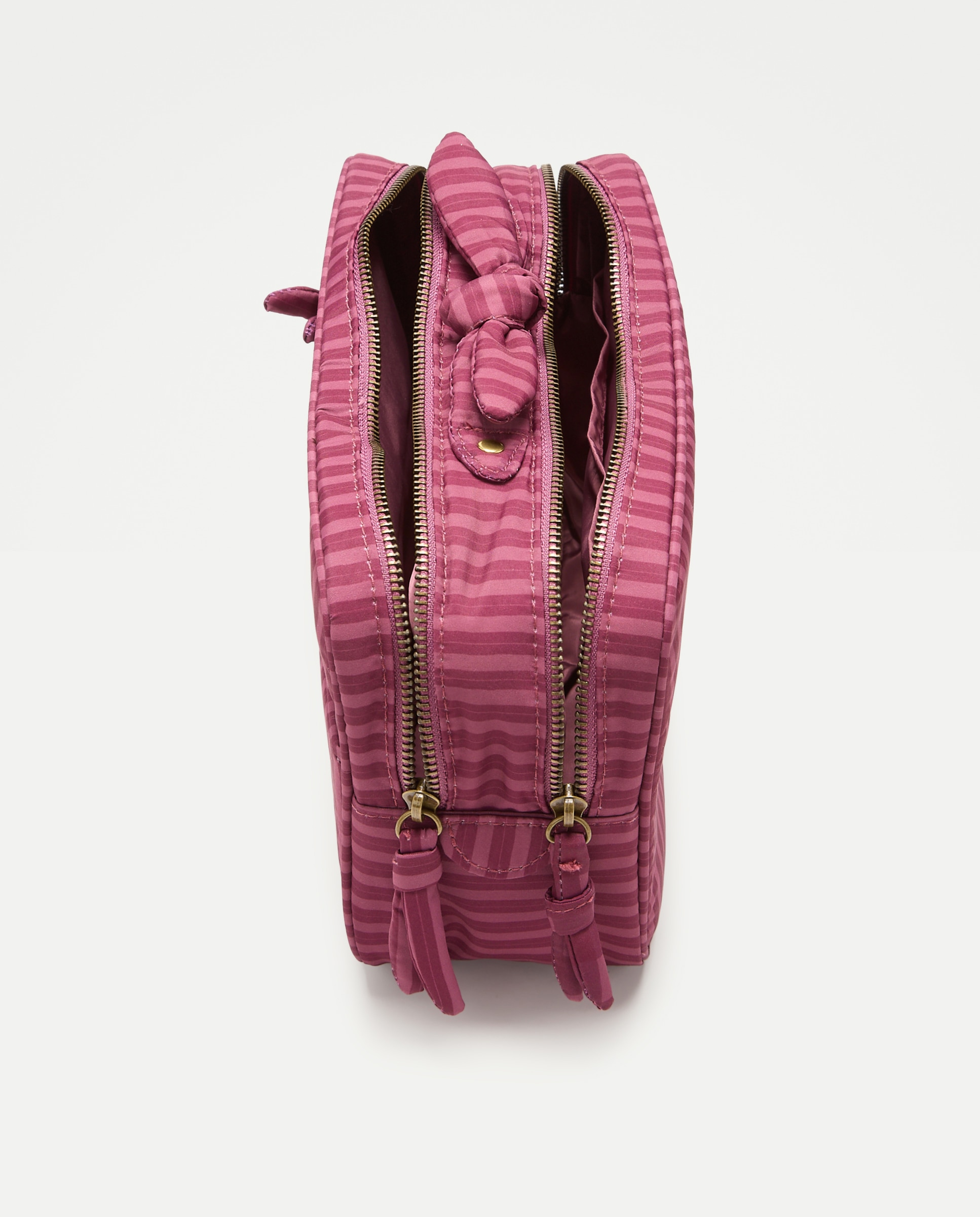 Nécessaire Grande com Bolsos e Laço Rosa-3