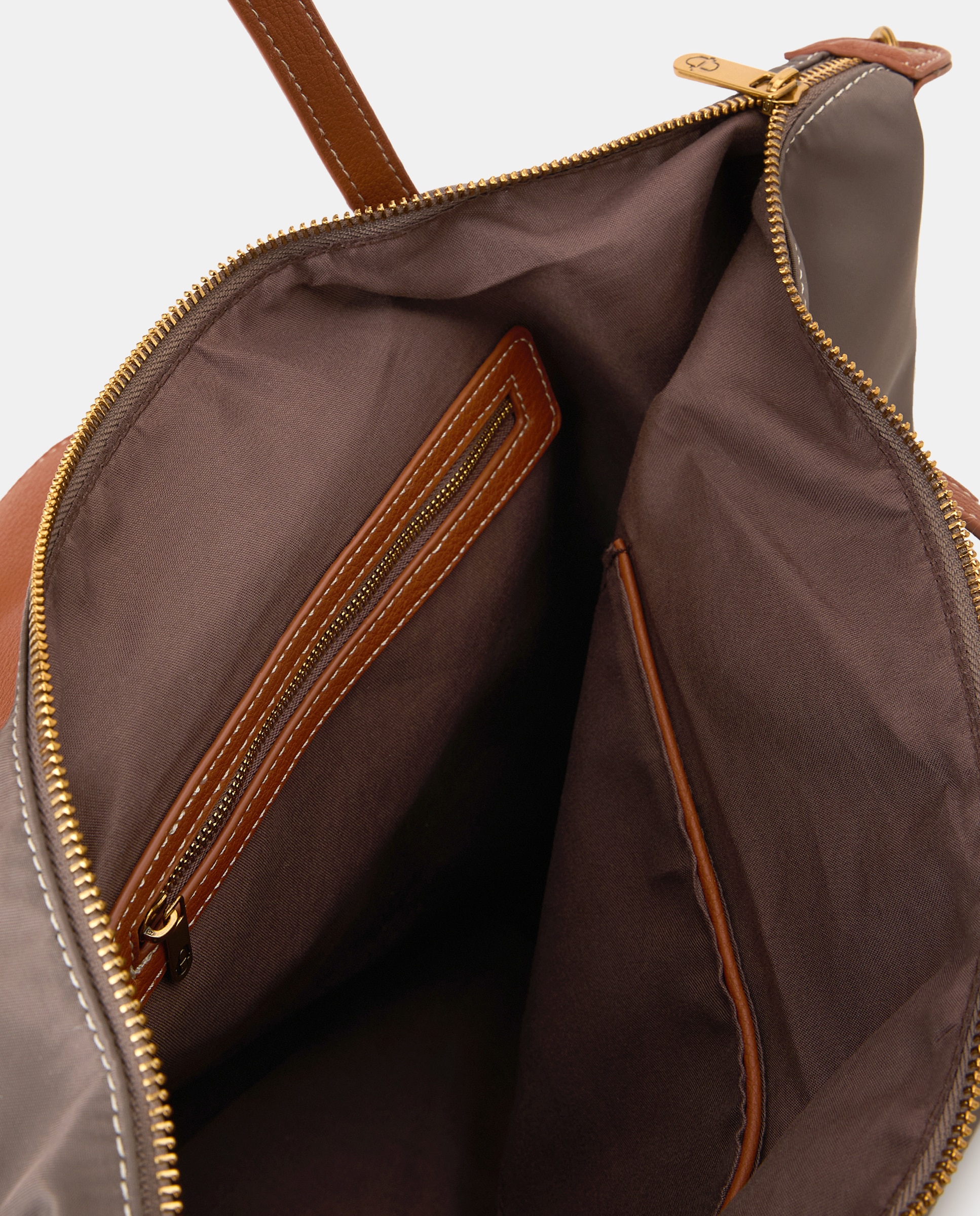Mala Shopper de Nylon com Alça Amovível 820 Cinzento Médio-3