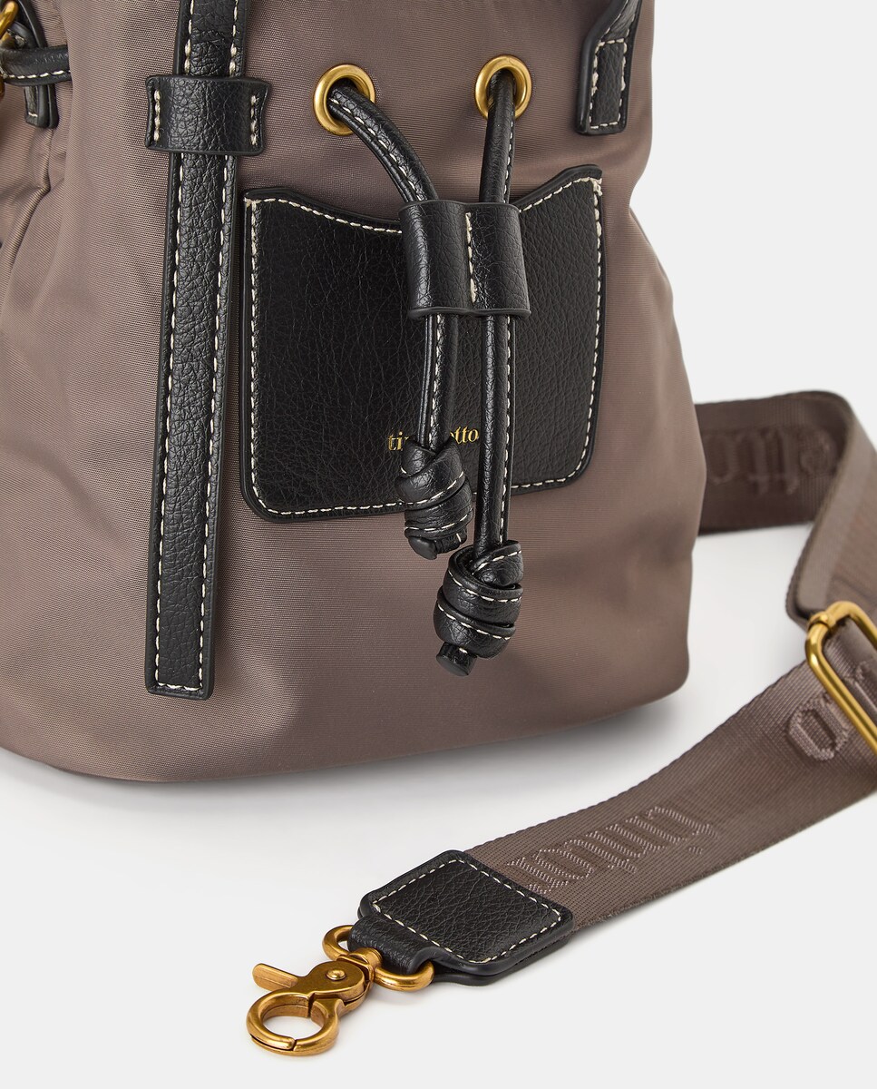 Mala a Tiracolo de Nylon Cinzento-claro-3