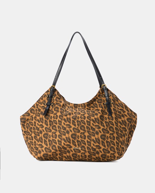 Bolso shopper animal print con funda de ordenador