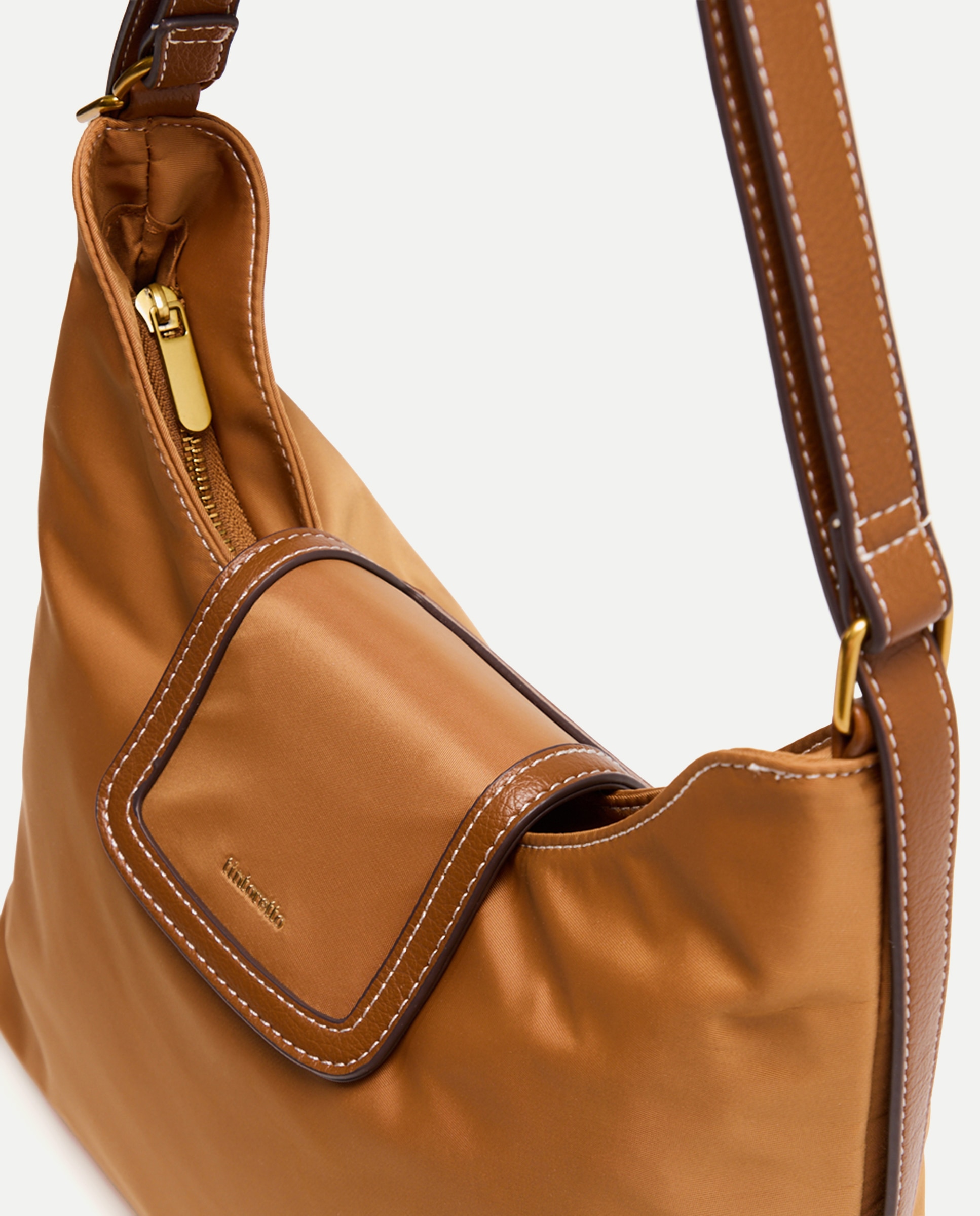 Mochila Conversível em Mala de Ombro Castanho-4