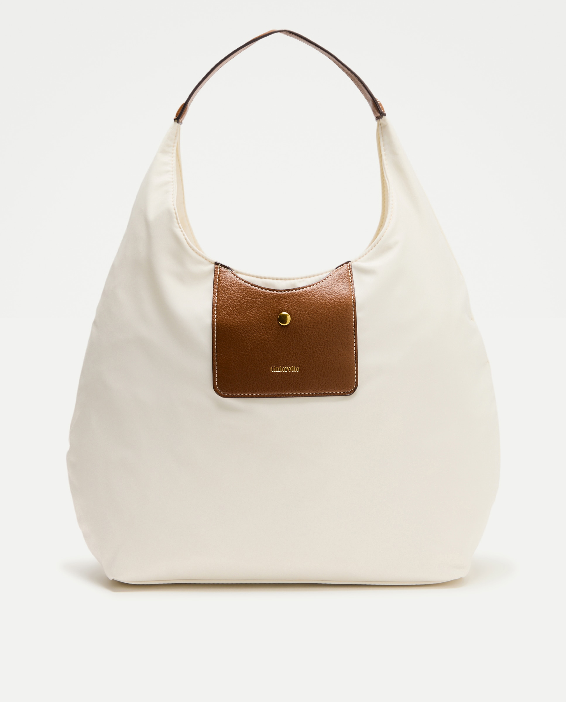 Mala de Ombro Grande de Nylon Branco-1