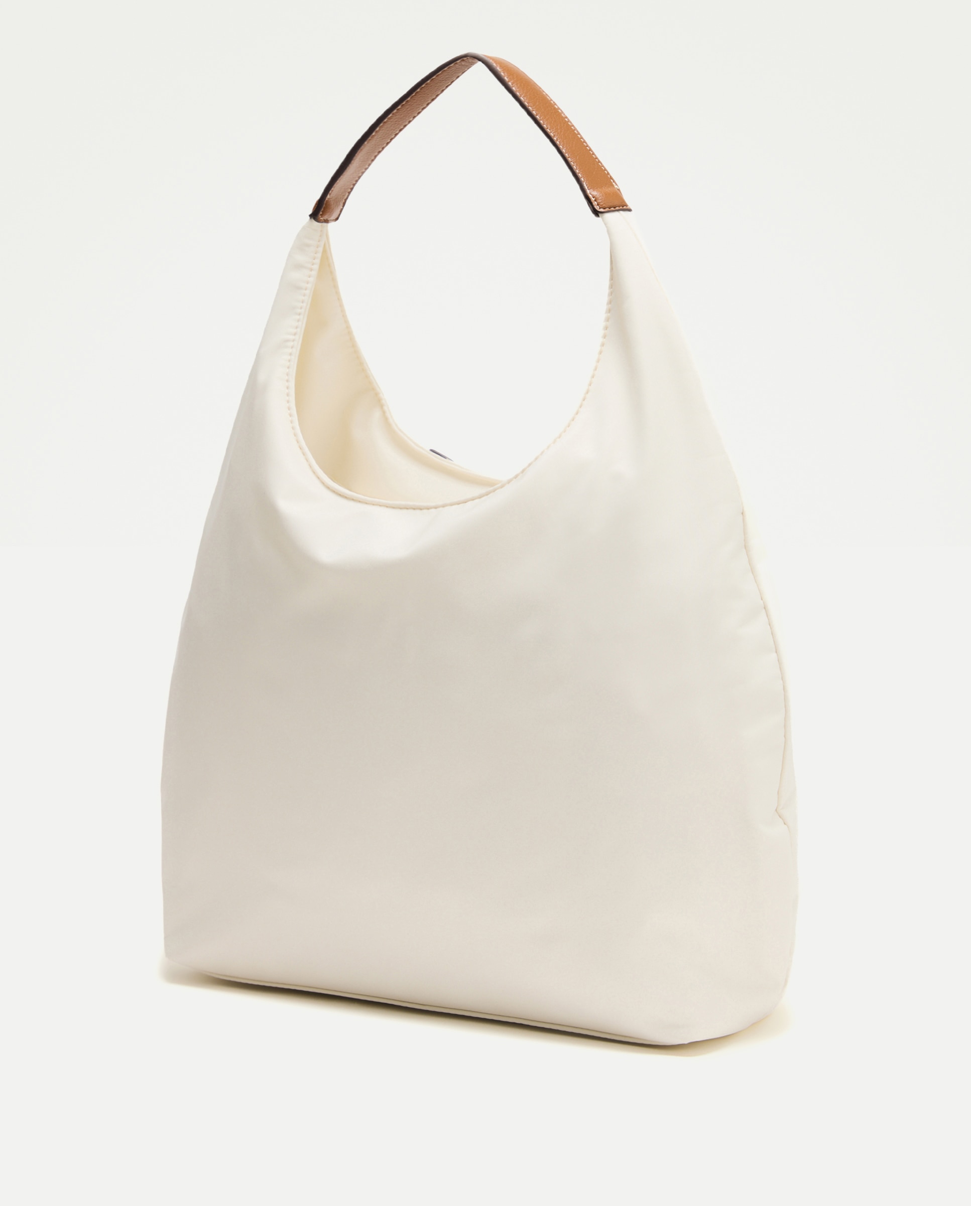 Mala de Ombro Grande de Nylon Branco-2