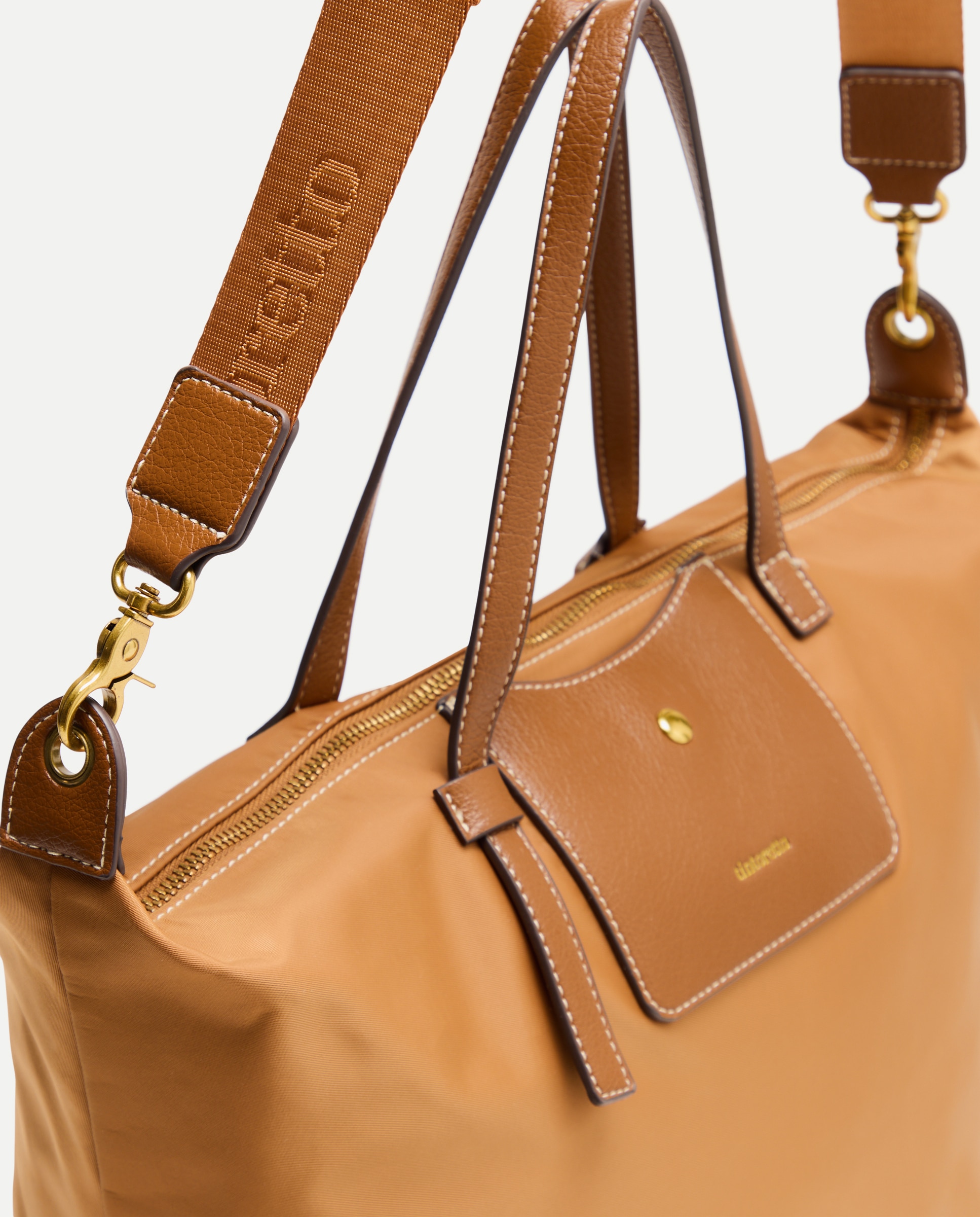 Mala Shopper de Nylon 730 Camel-5