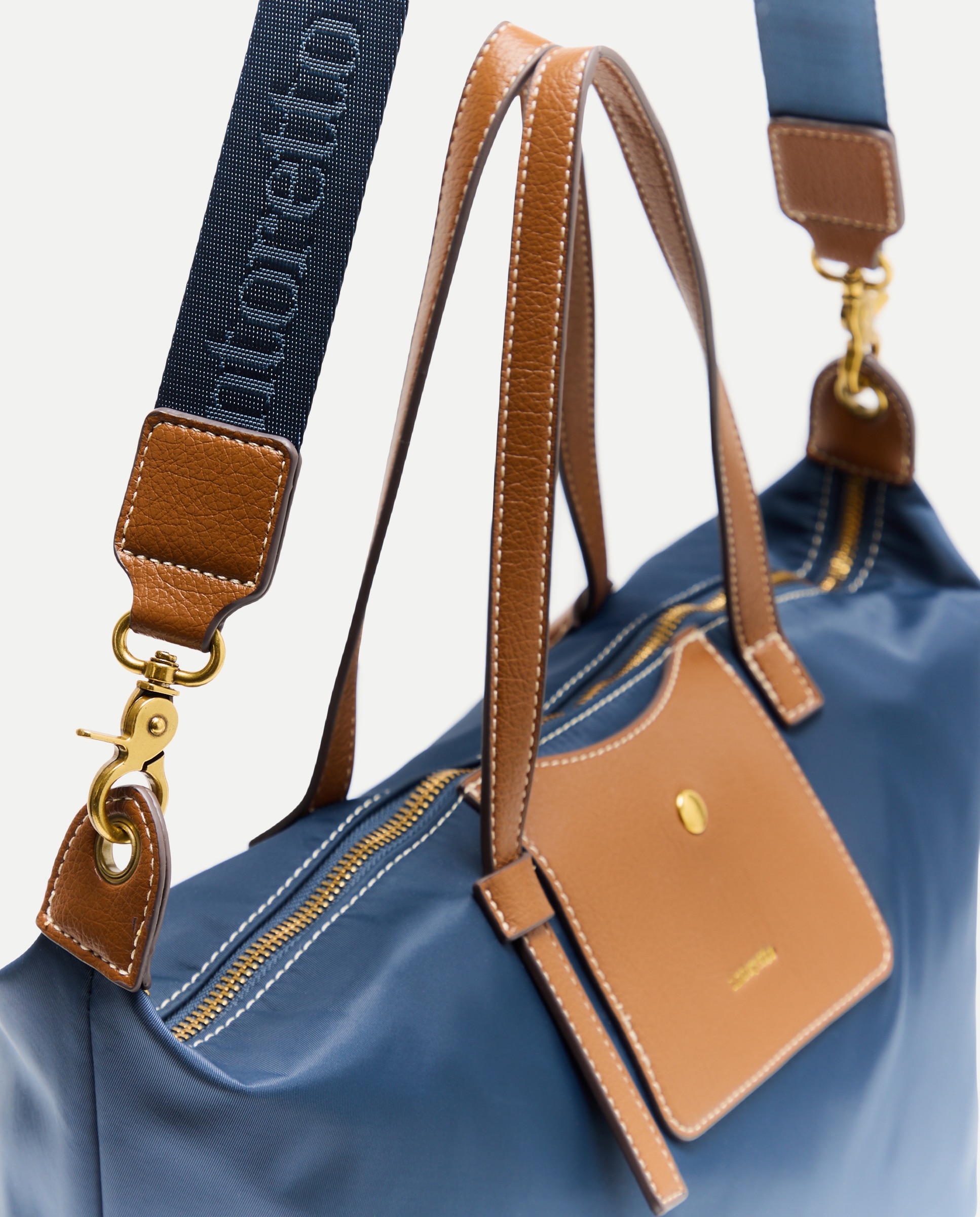 Mala Shopper de Nylon 430 Azul Escuro-5