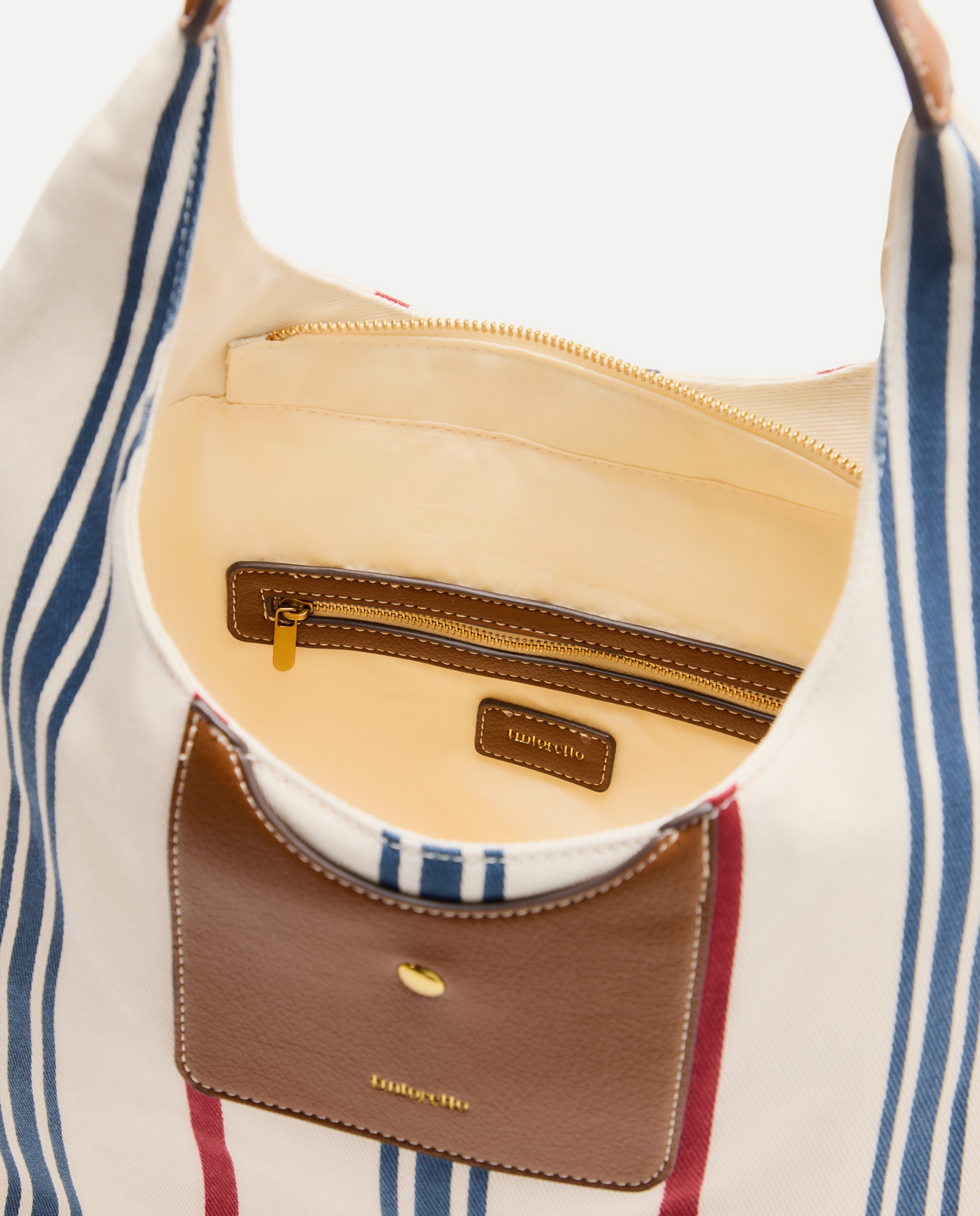 Mala de Ombro Grande de Nylon Branco-3