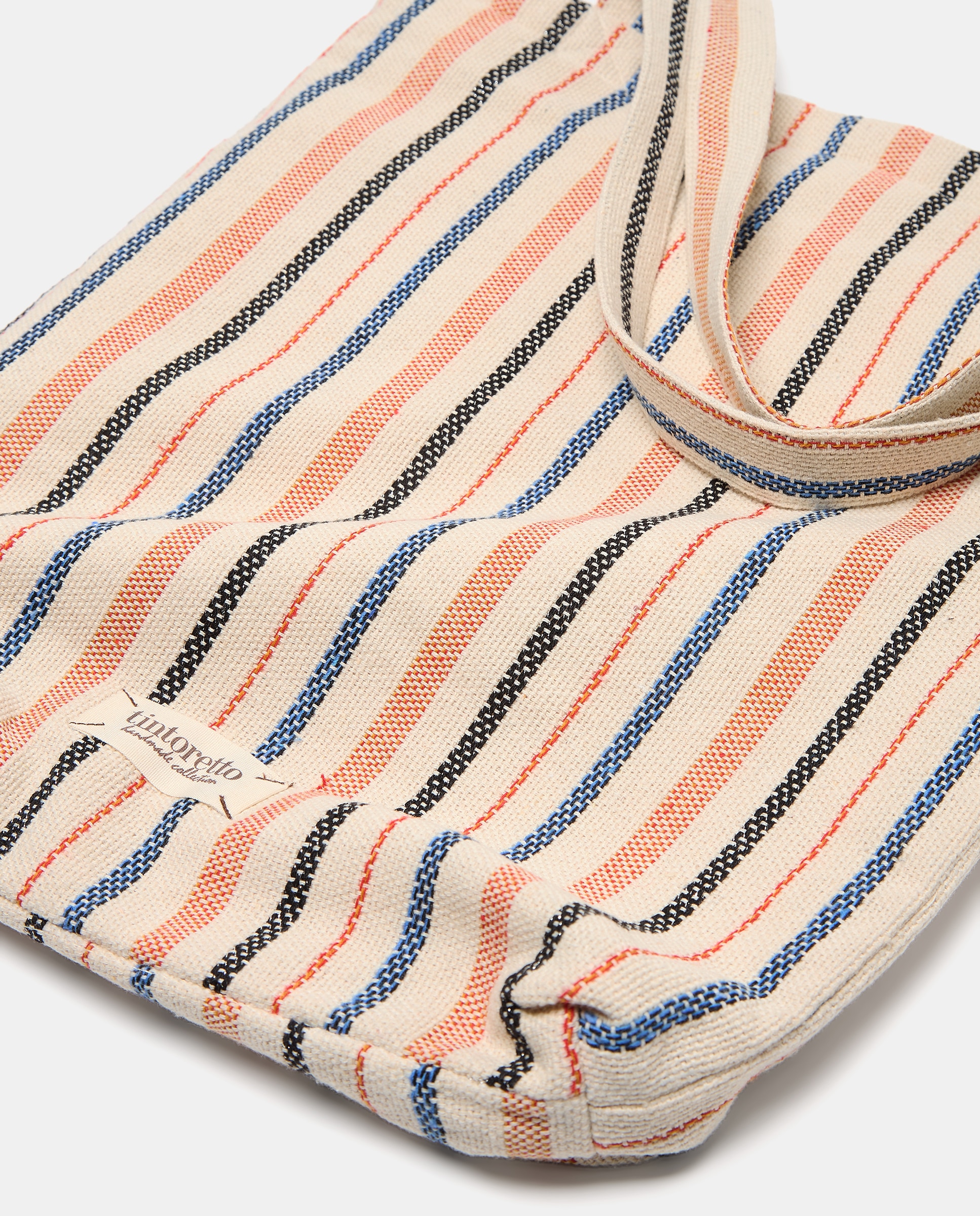 Mala Tipo Tote com Bordados do Mar Branco-marfim-4