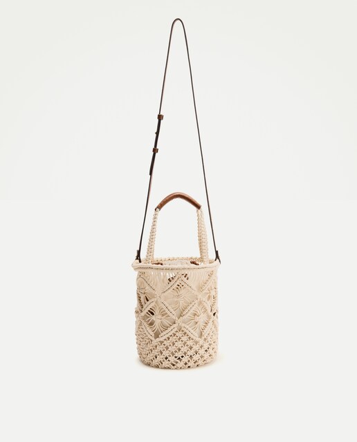 Bolso bucket de tejido
