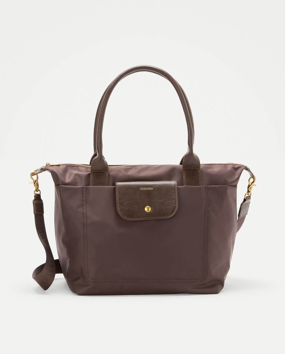 Imagem 0 de Mala Shopper de Nylon com Bolsos e Alça Amovível