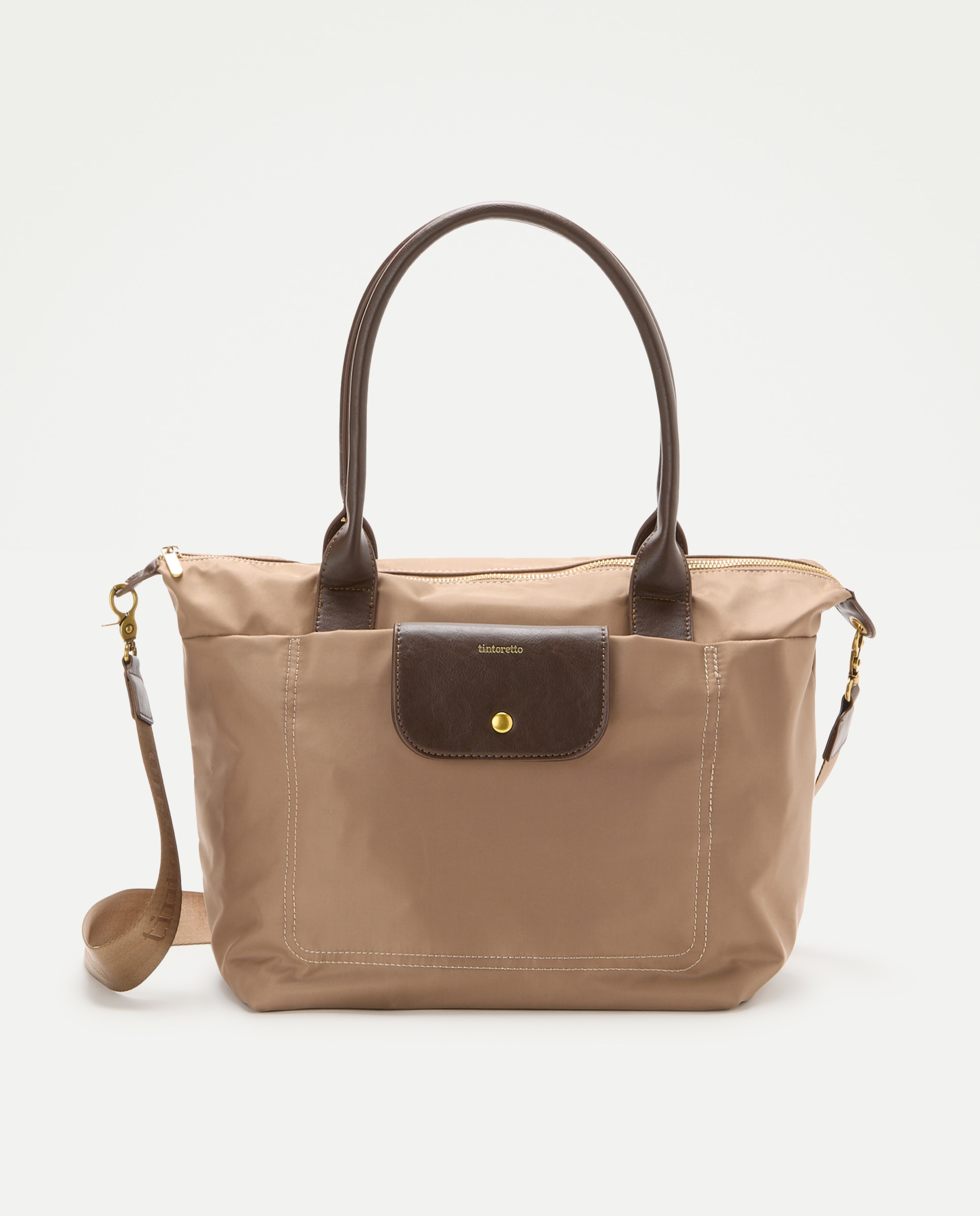 Imagem 0 de Mala Shopper de Nylon com Bolsos e Alça Amovível