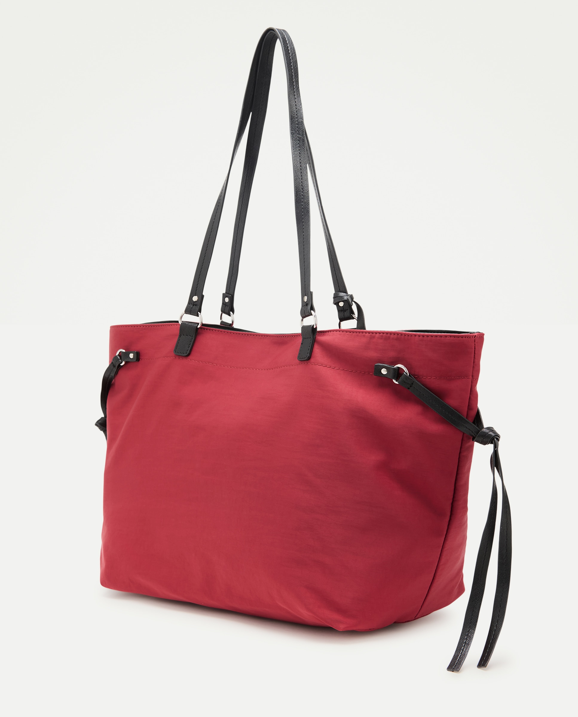 Mala Shopper de Nylon Bordeaux-2