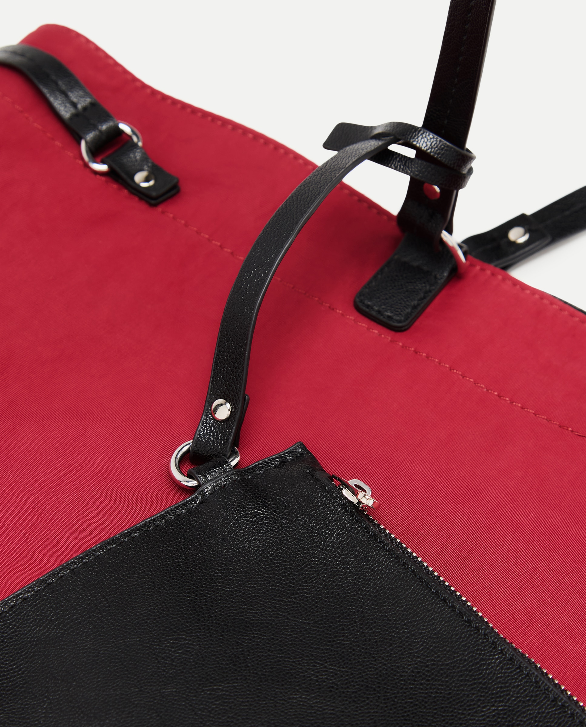 Mala Shopper de Nylon Bordeaux-4
