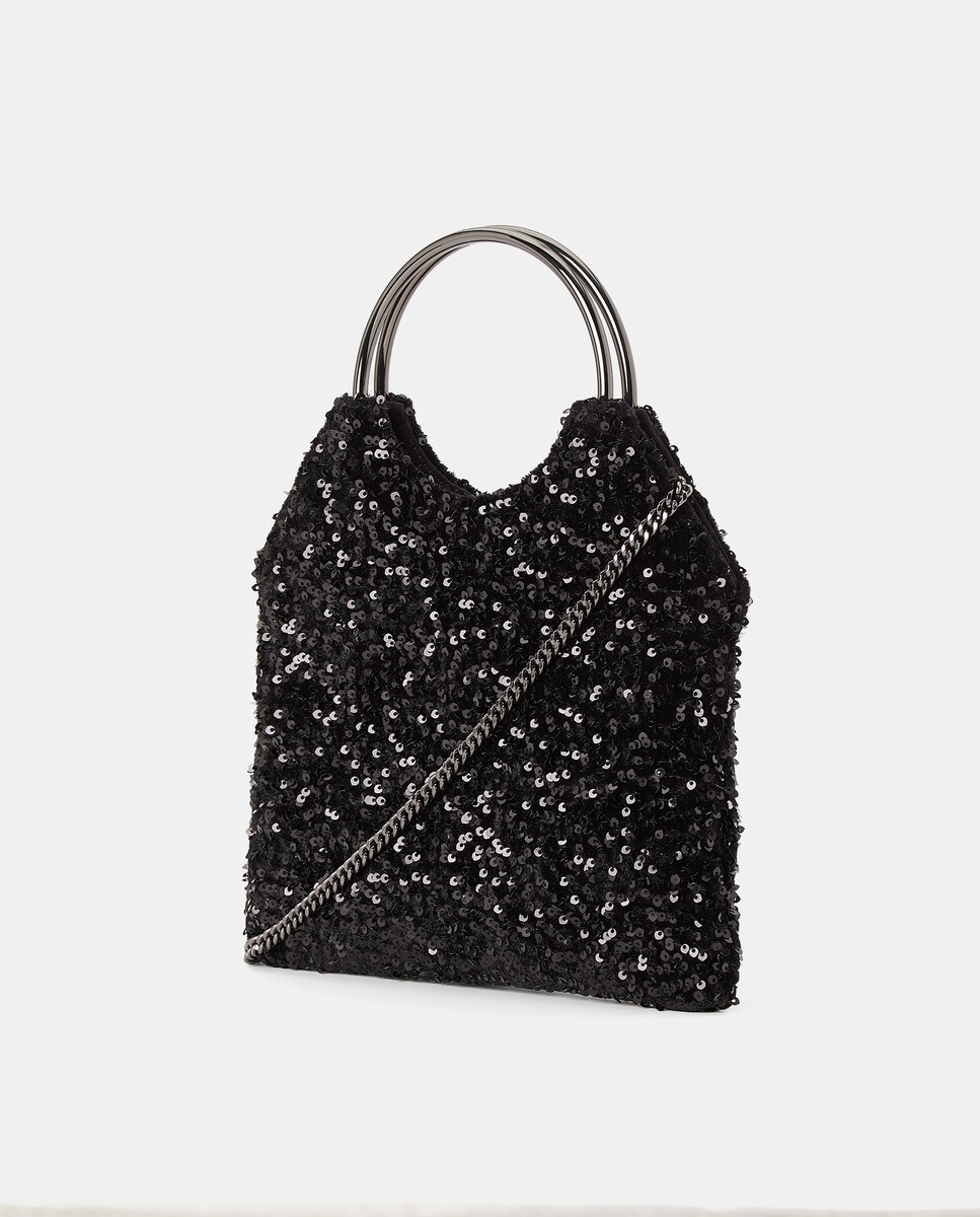 Mala de Festa Metalizada Preto-2