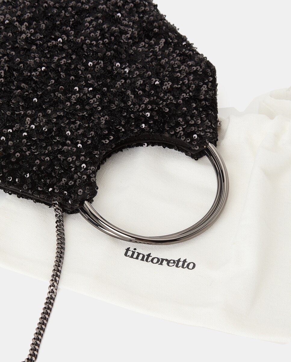 Mala de Festa Metalizada Preto-3