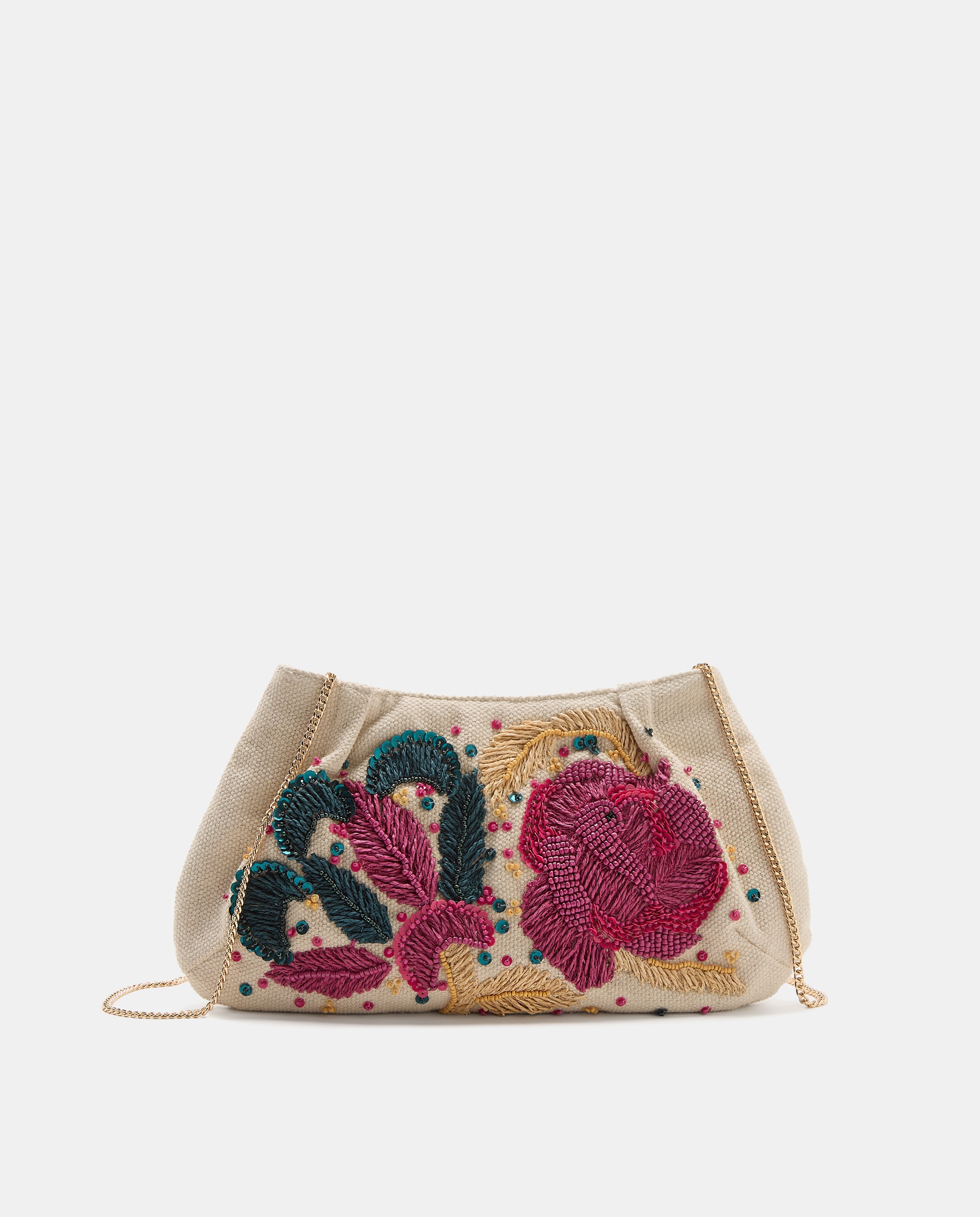 Imagem 0 de Mala Clutch com Bordado Floral