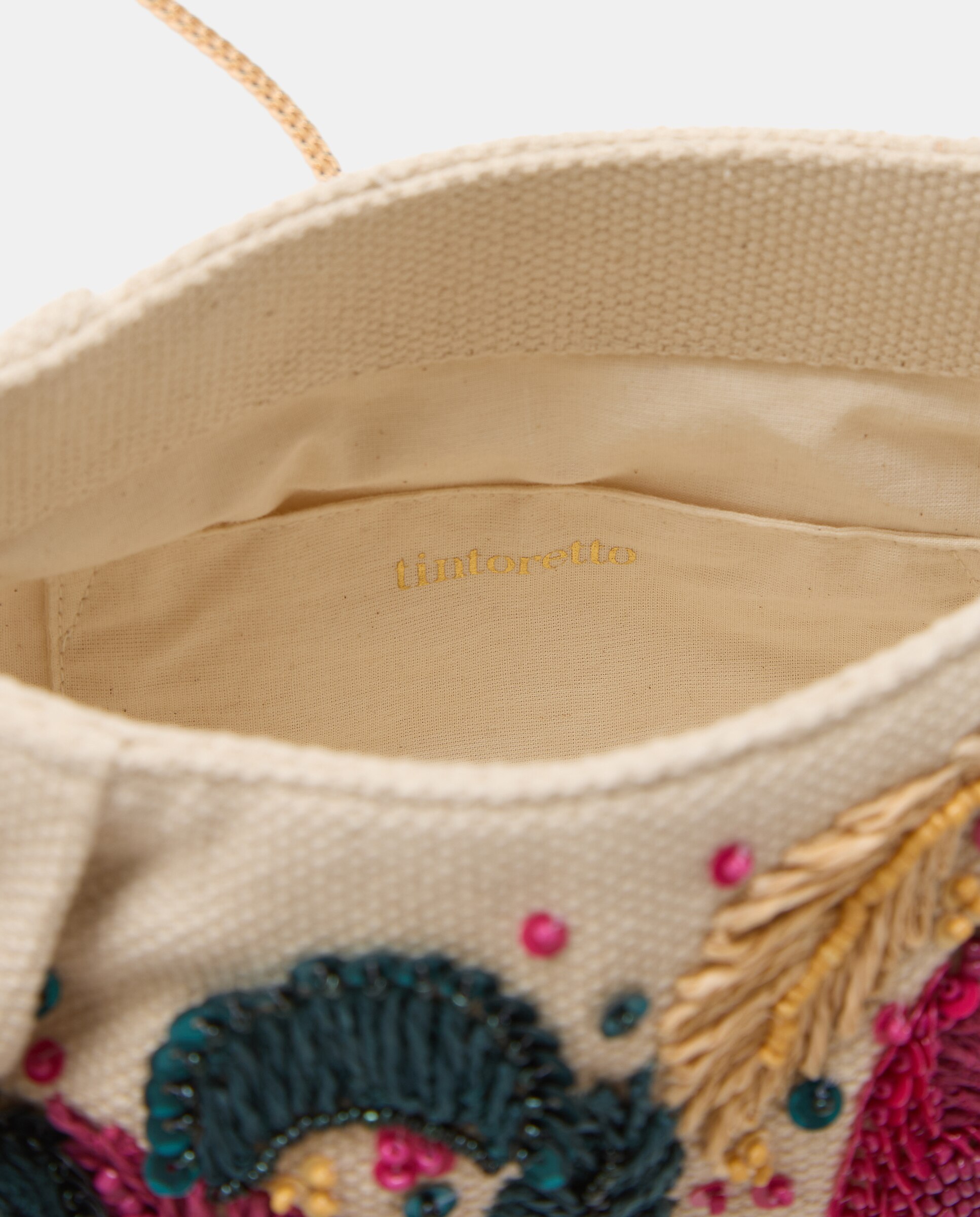 Mala Clutch com Bordado Floral Amarelo-5
