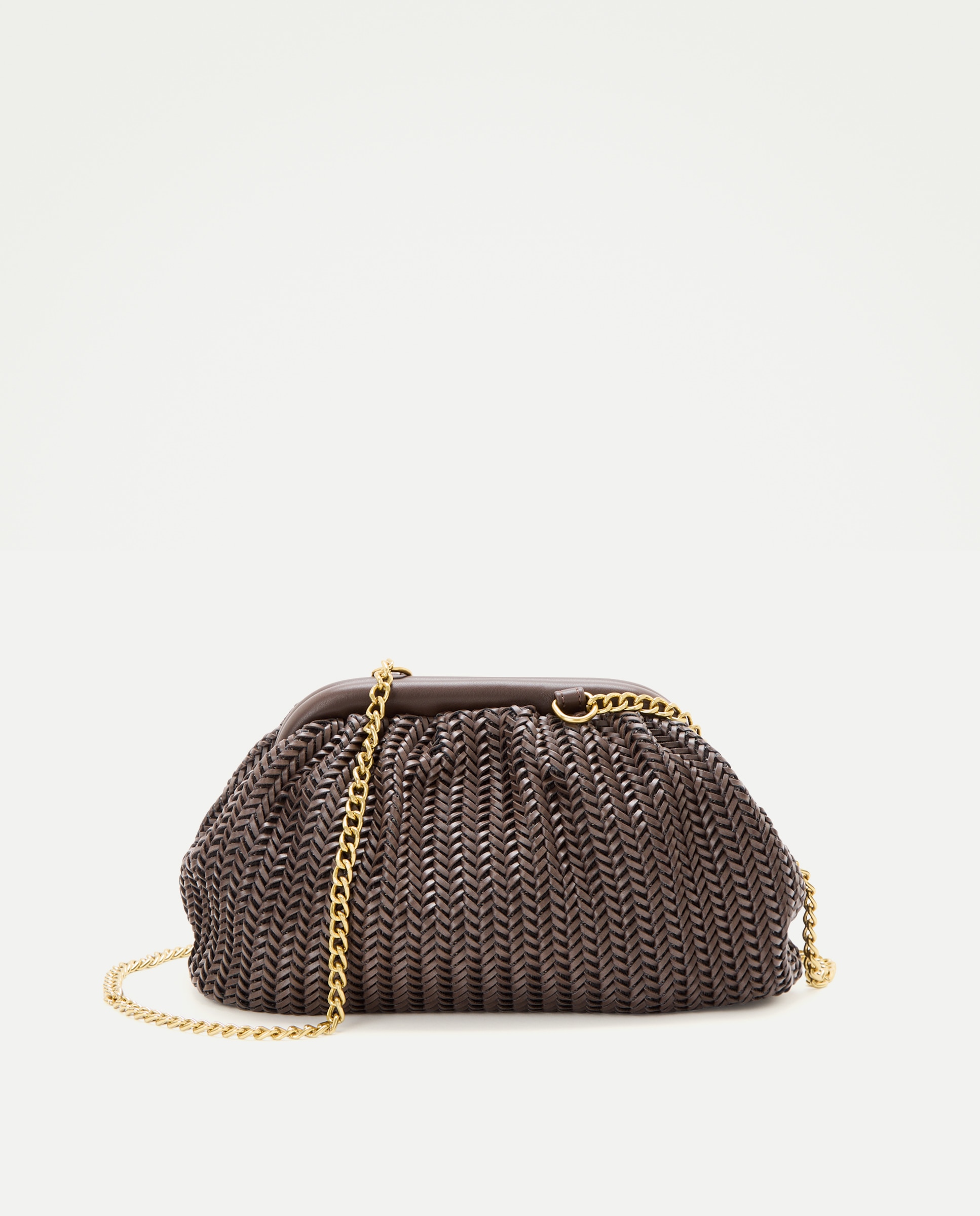 Bolso de mano con cadena de fiesta - Tintoretto - Chocolate Chocolate-1