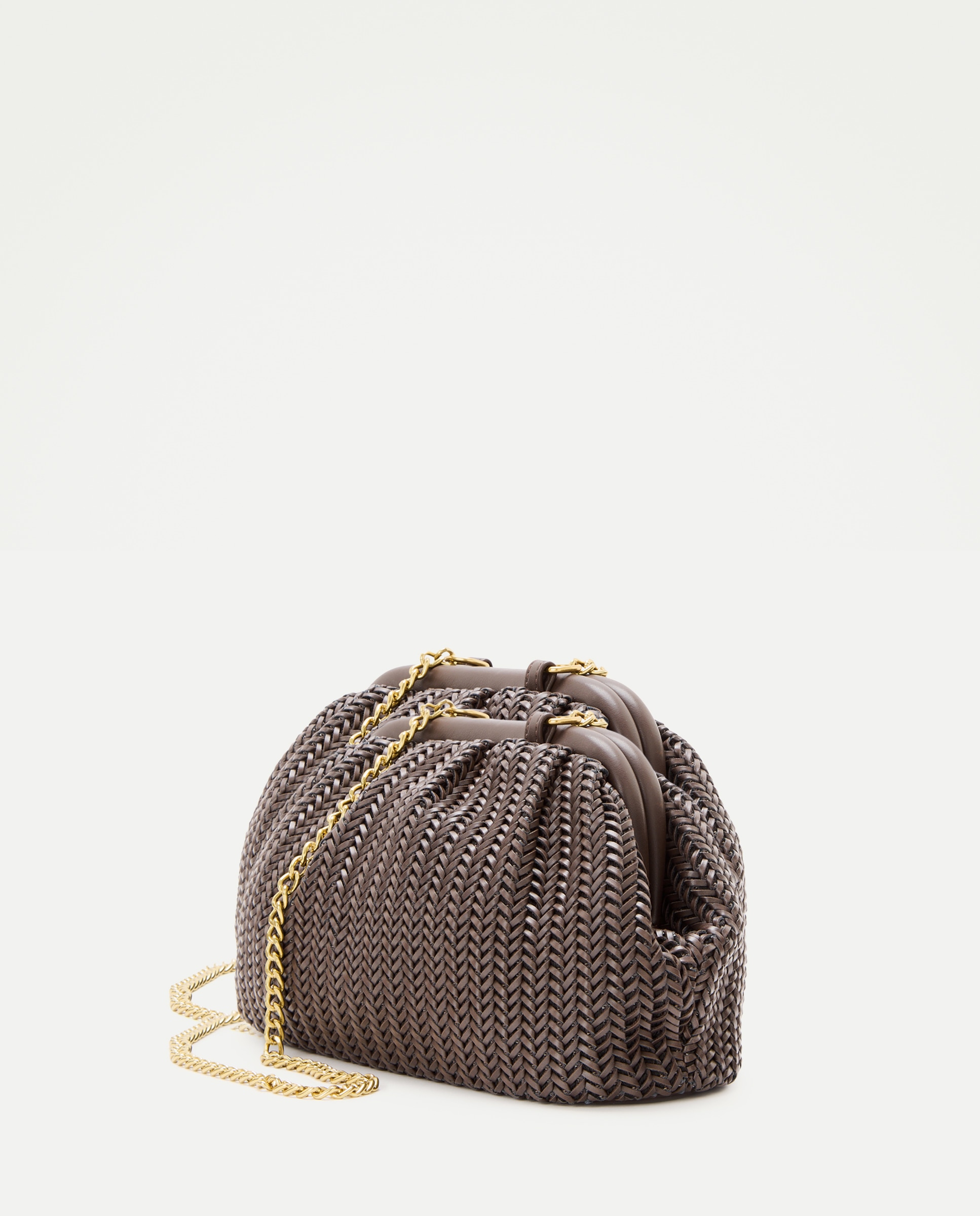 Bolso de mano con cadena de fiesta - Tintoretto - Chocolate Chocolate-2