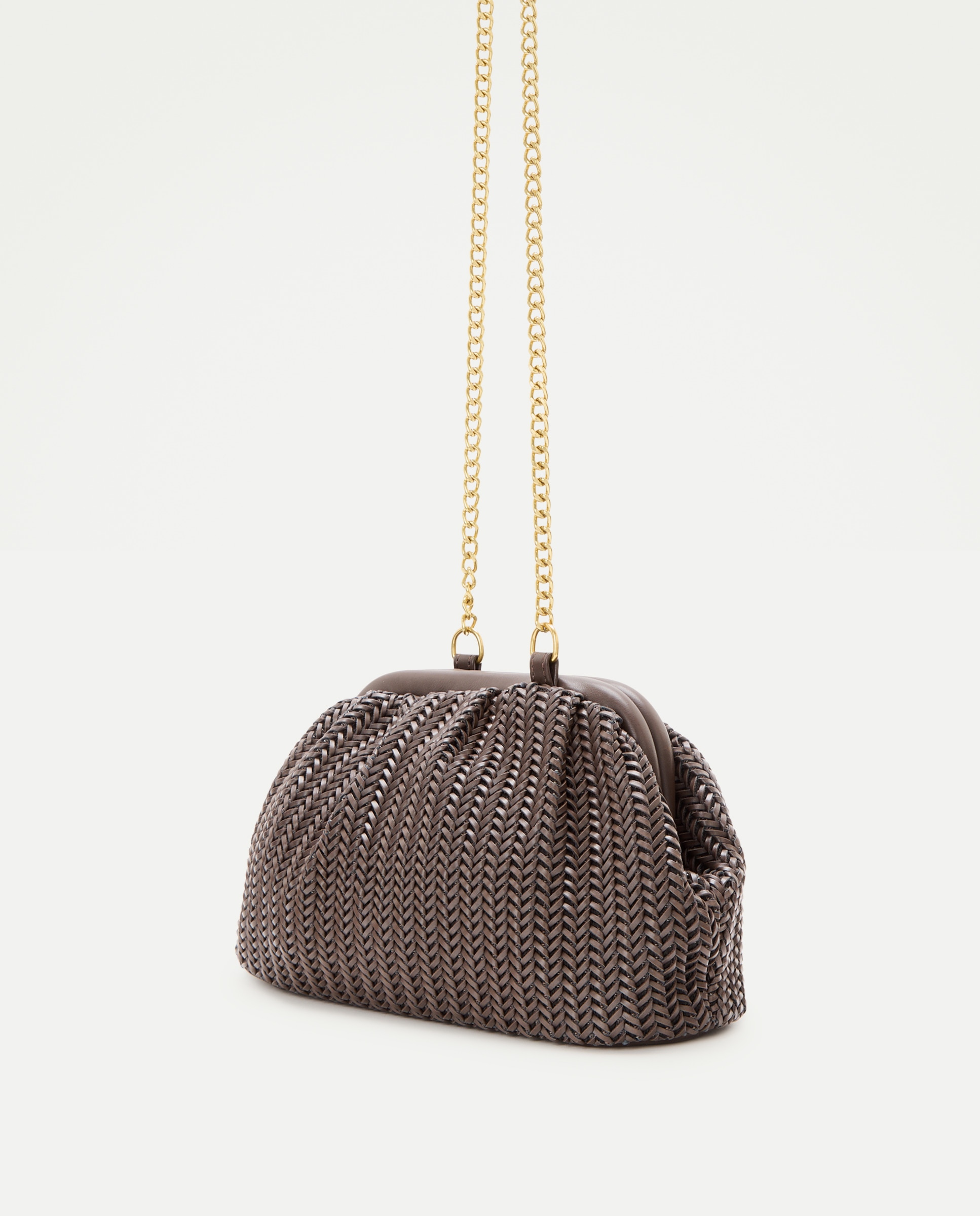 Bolso de mano con cadena de fiesta - Tintoretto - Chocolate Chocolate-3