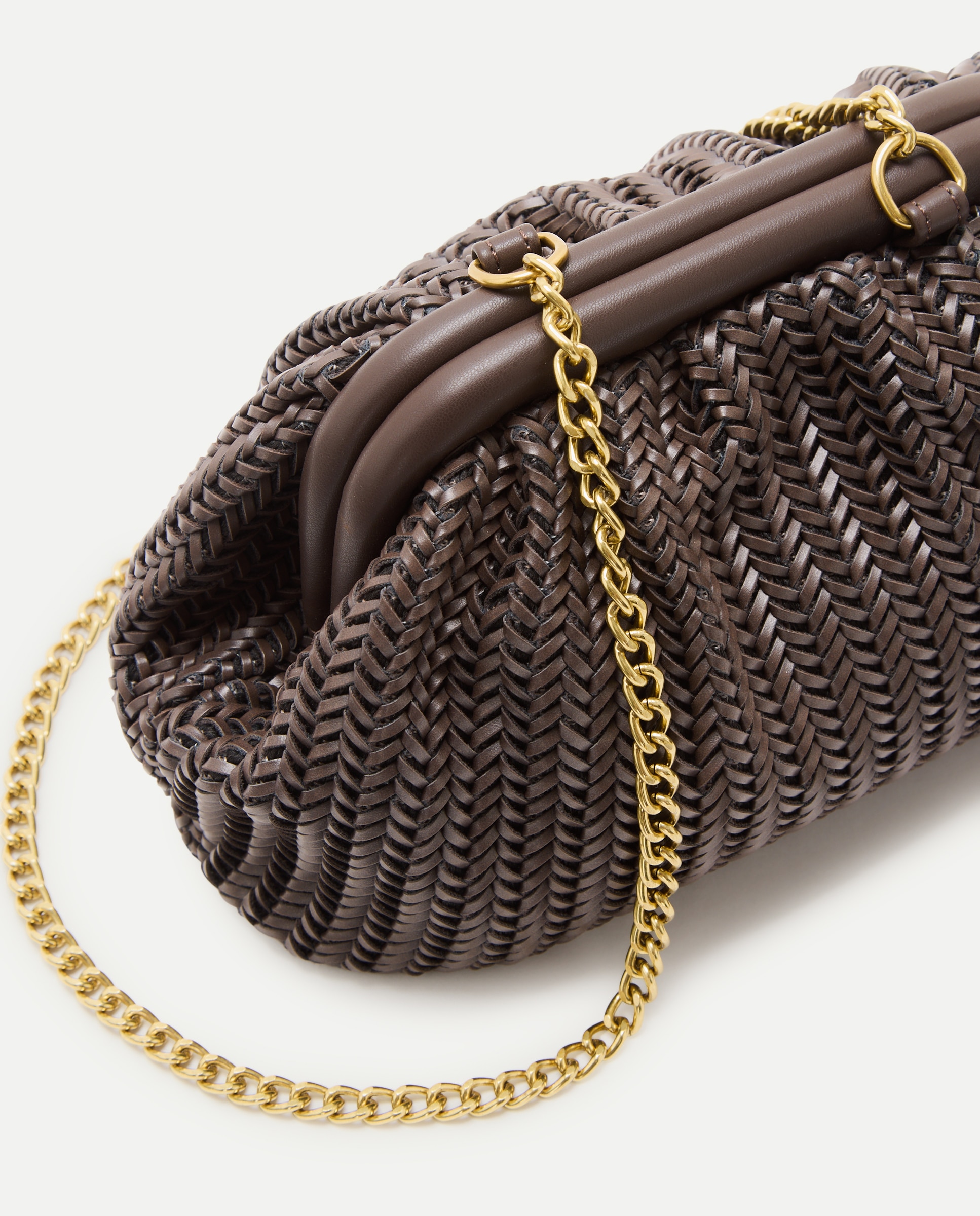 Bolso de mano con cadena de fiesta - Tintoretto - Chocolate Chocolate-4