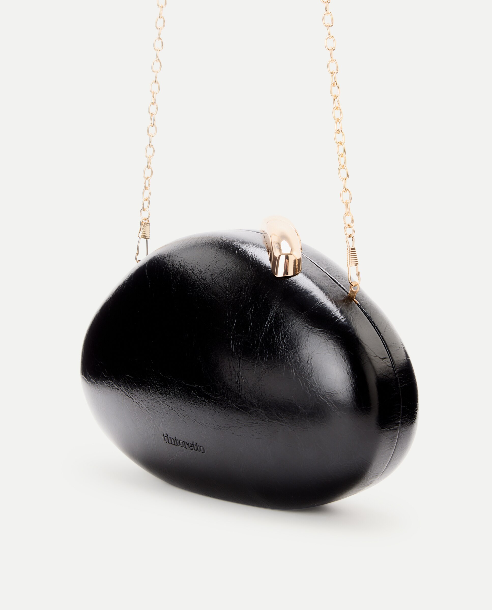Bolso de mano de fiesta con metal decorativo - Tintoretto - Negro Negro-6