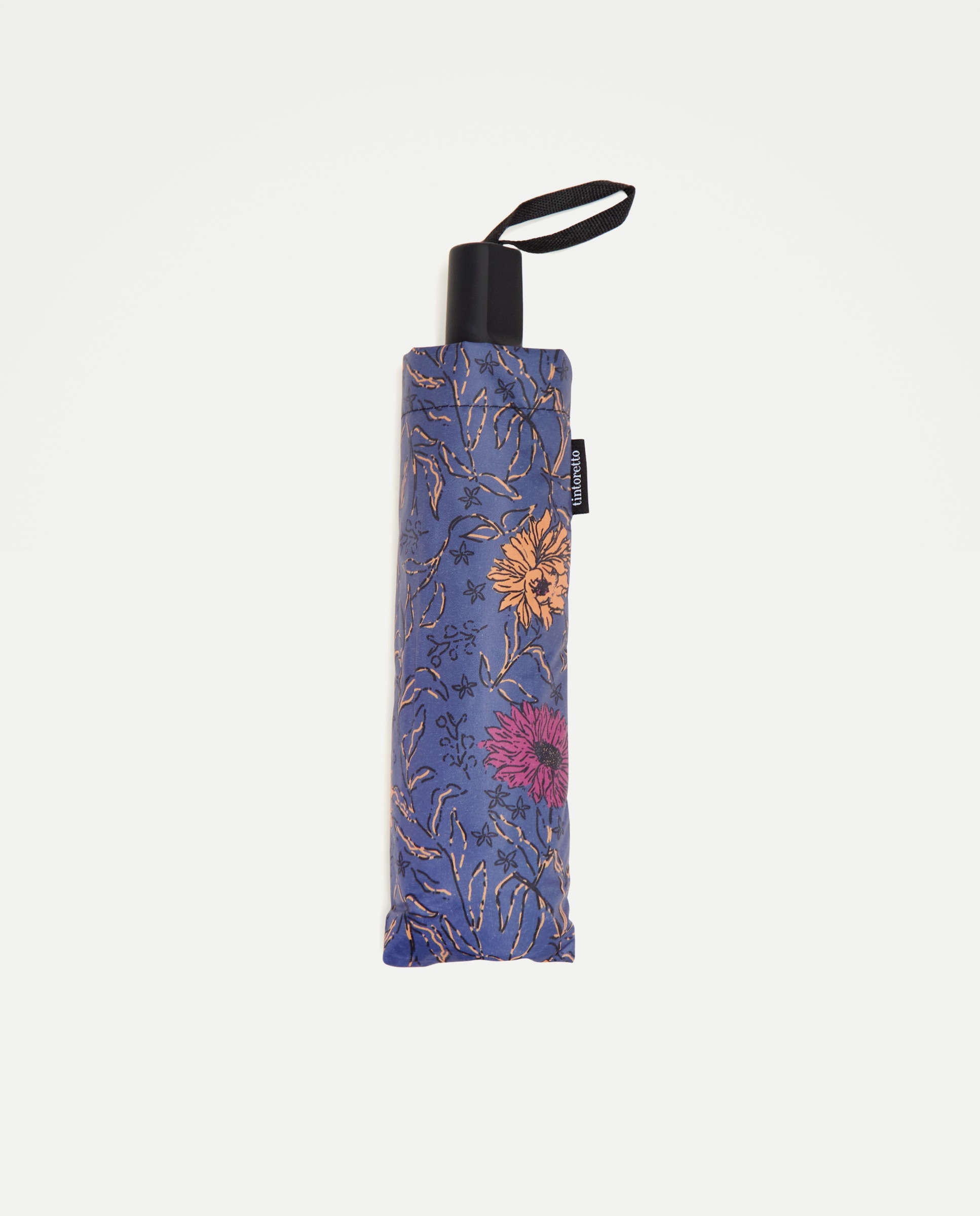 Guarda-Chuva Automático com Estampado Floral Azul-2