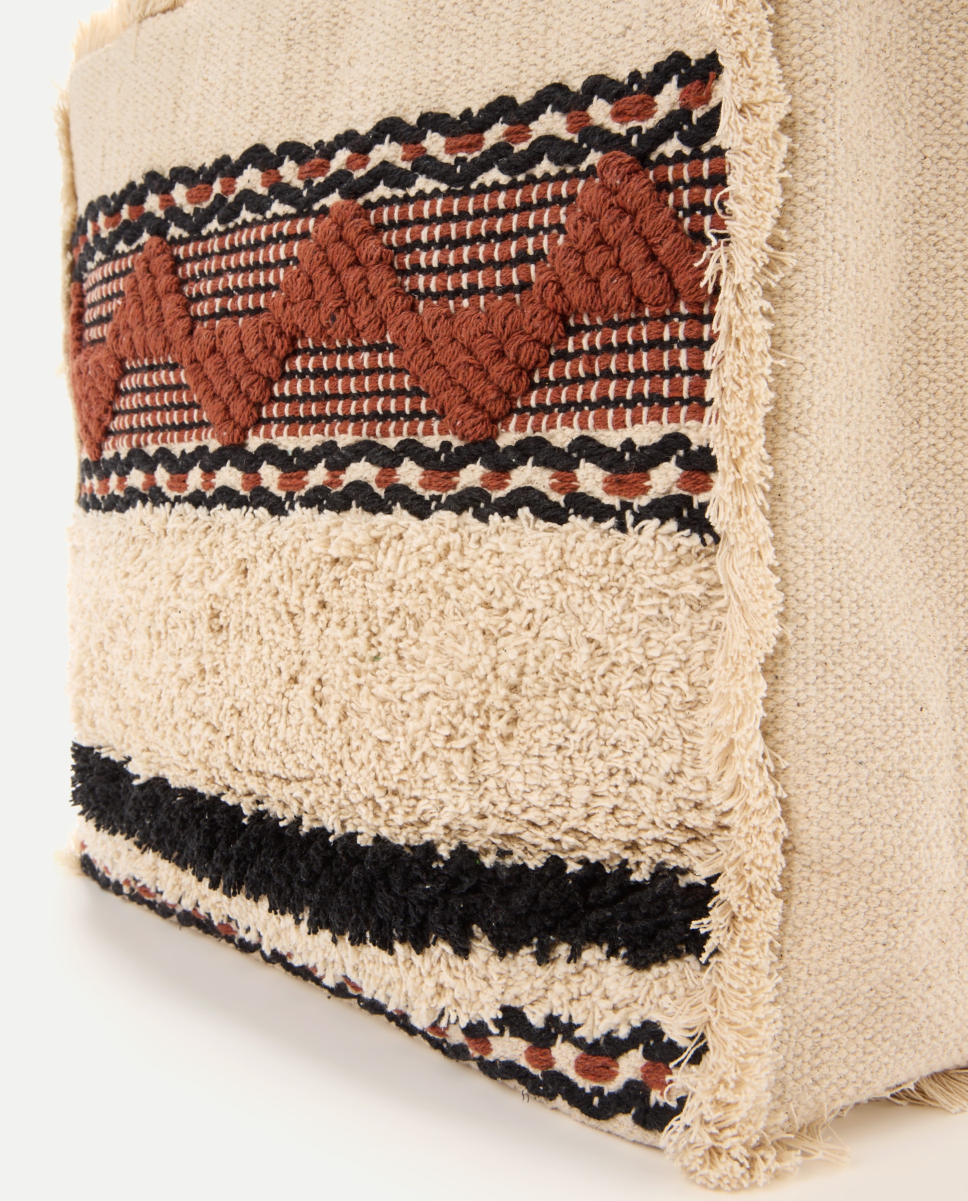 Mala Shopper Boho Grande de Praia Branco-3
