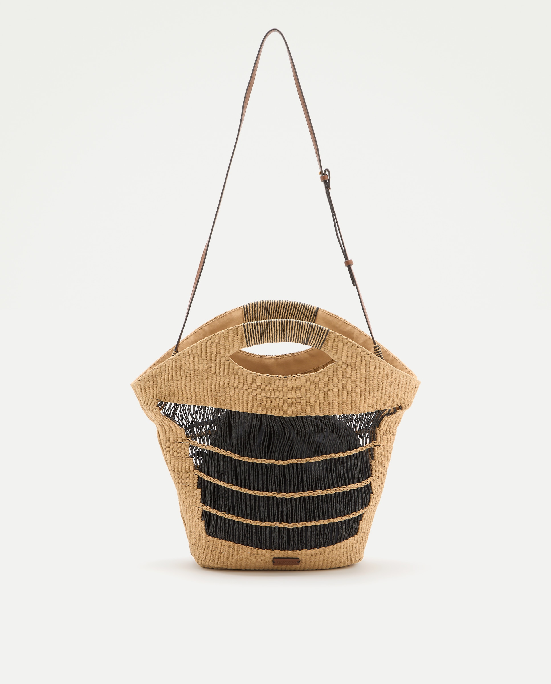 Imagem 0 de Mala de Mão com Correia de Fibras Naturais e Rede