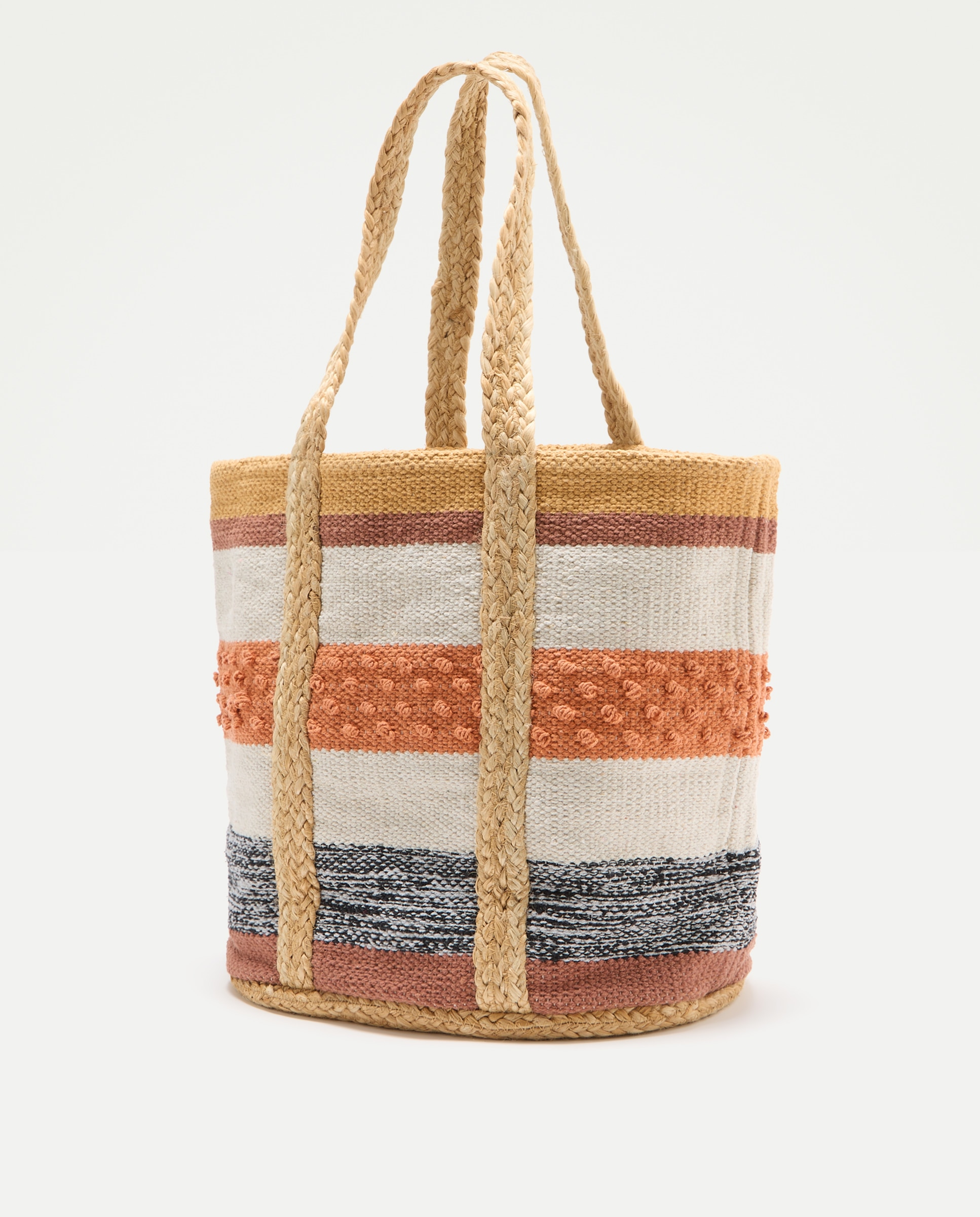 Mala Shopper de Praia - Multicolor Castanho-2
