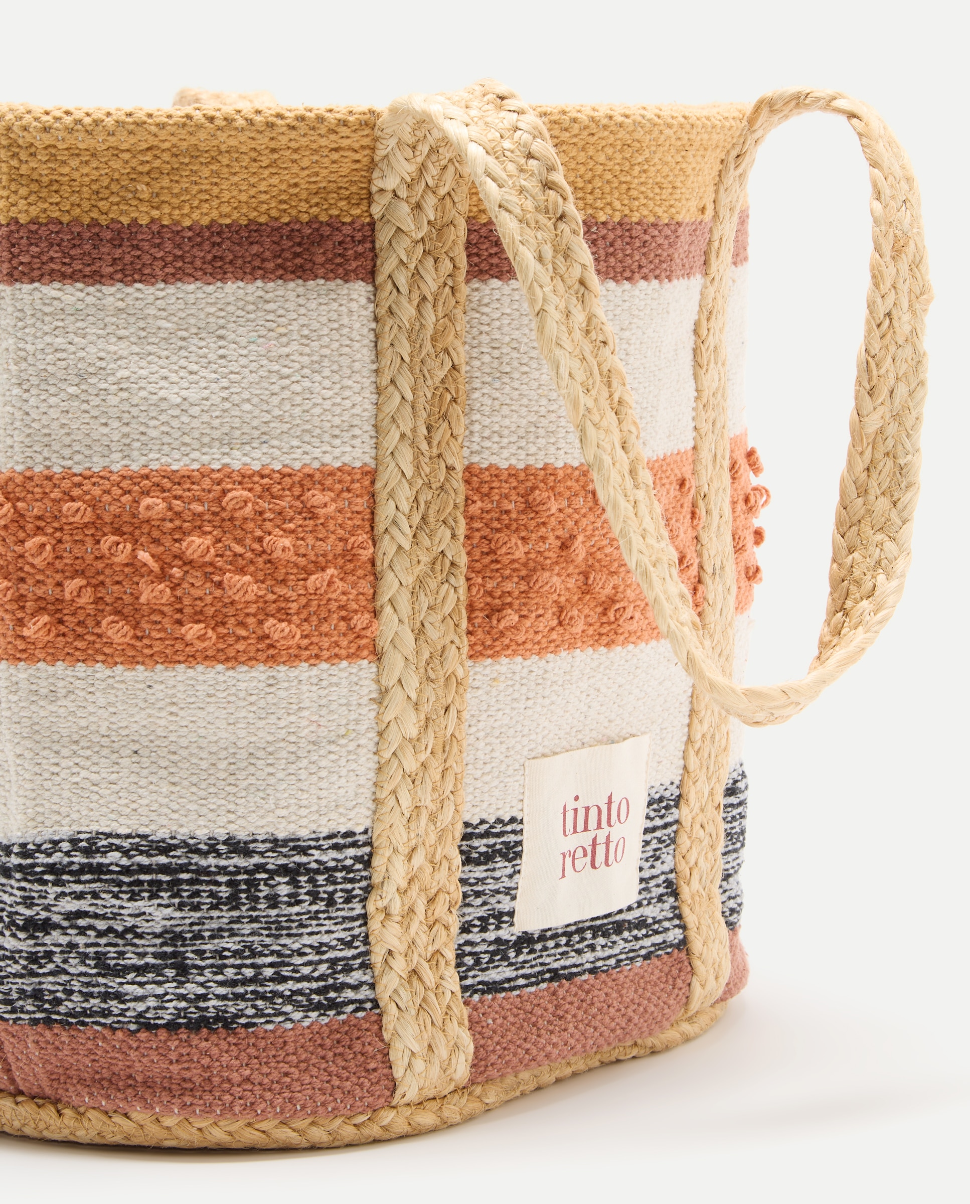 Mala Shopper de Praia - Multicolor Castanho-3