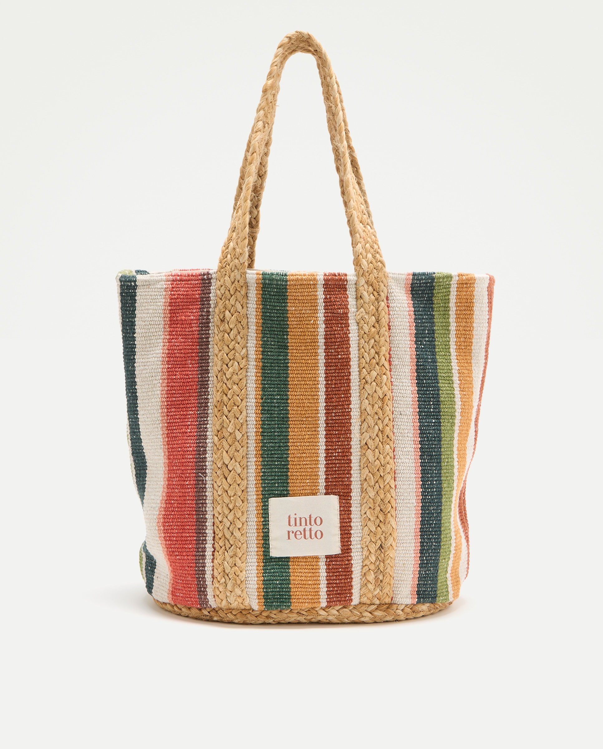 Mala Shopper de Praia - Multicolor Verde-1