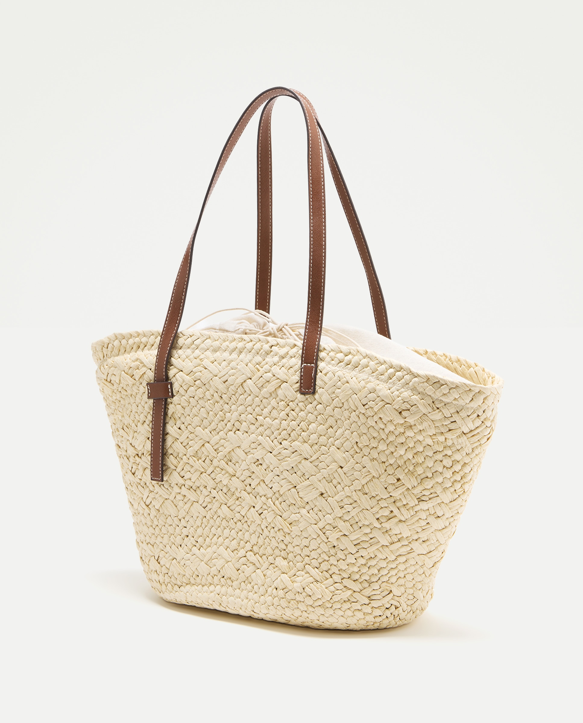 Cesta de Praia Grande Bege-2